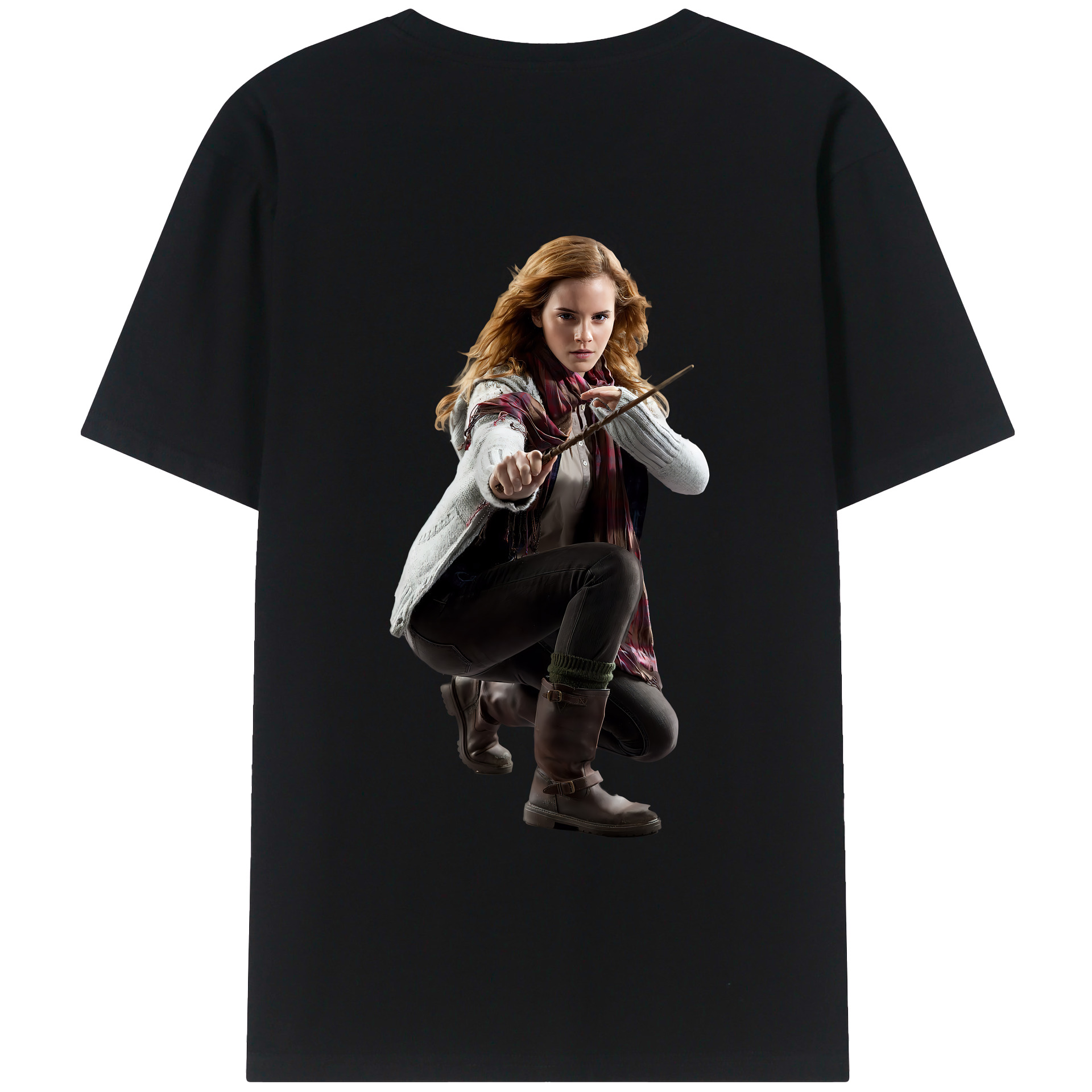 （画像用） Harry Potter ハリー・ポッターシリーズ 綿100％ メンズ半袖Tシャツ（バックプリント） 通気性