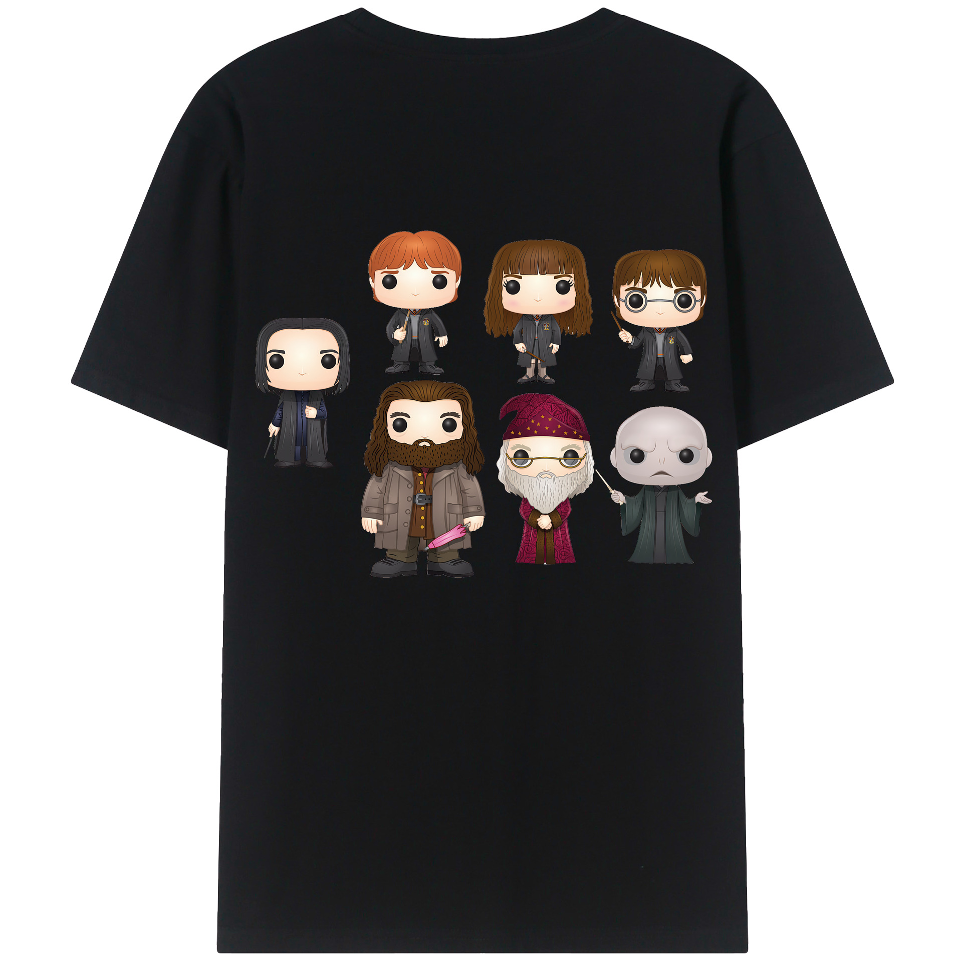 （画像用） Harry Potter ハリー・ポッターシリーズ 綿100％ メンズ半袖Tシャツ（バックプリント） 通気性