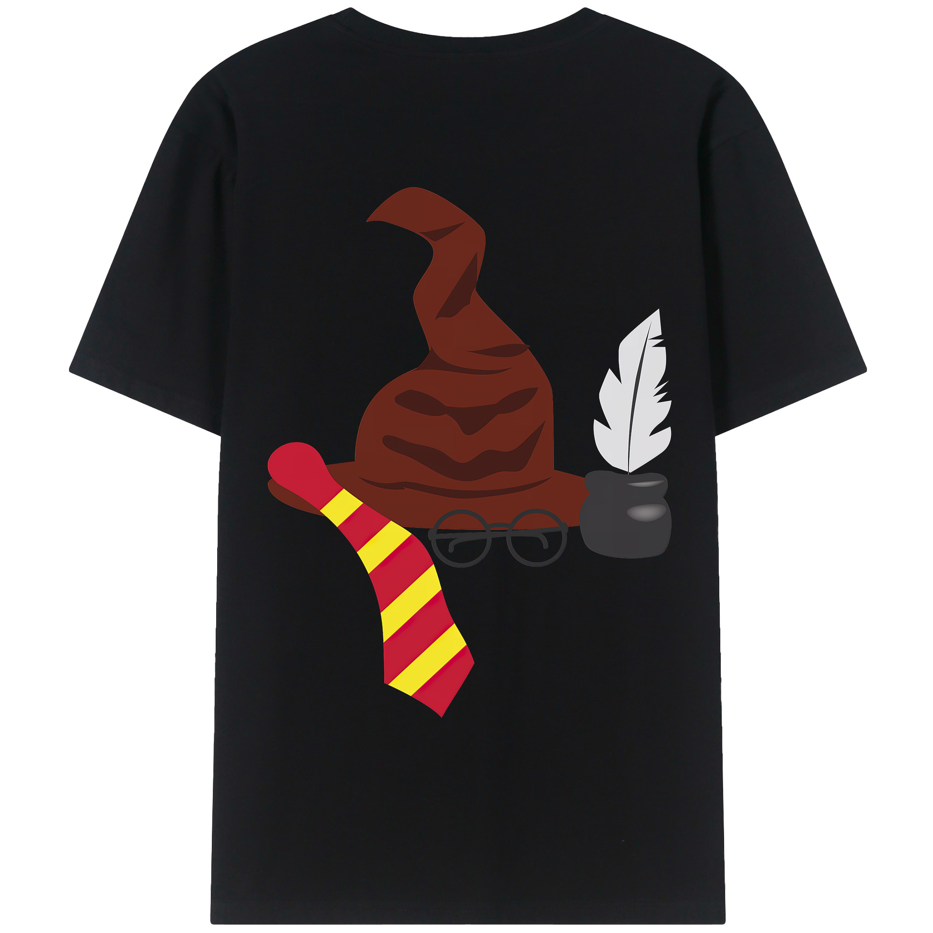 （画像用） Harry Potter ハリー・ポッターシリーズ 綿100％ メンズ半袖Tシャツ（バックプリント） 通気性