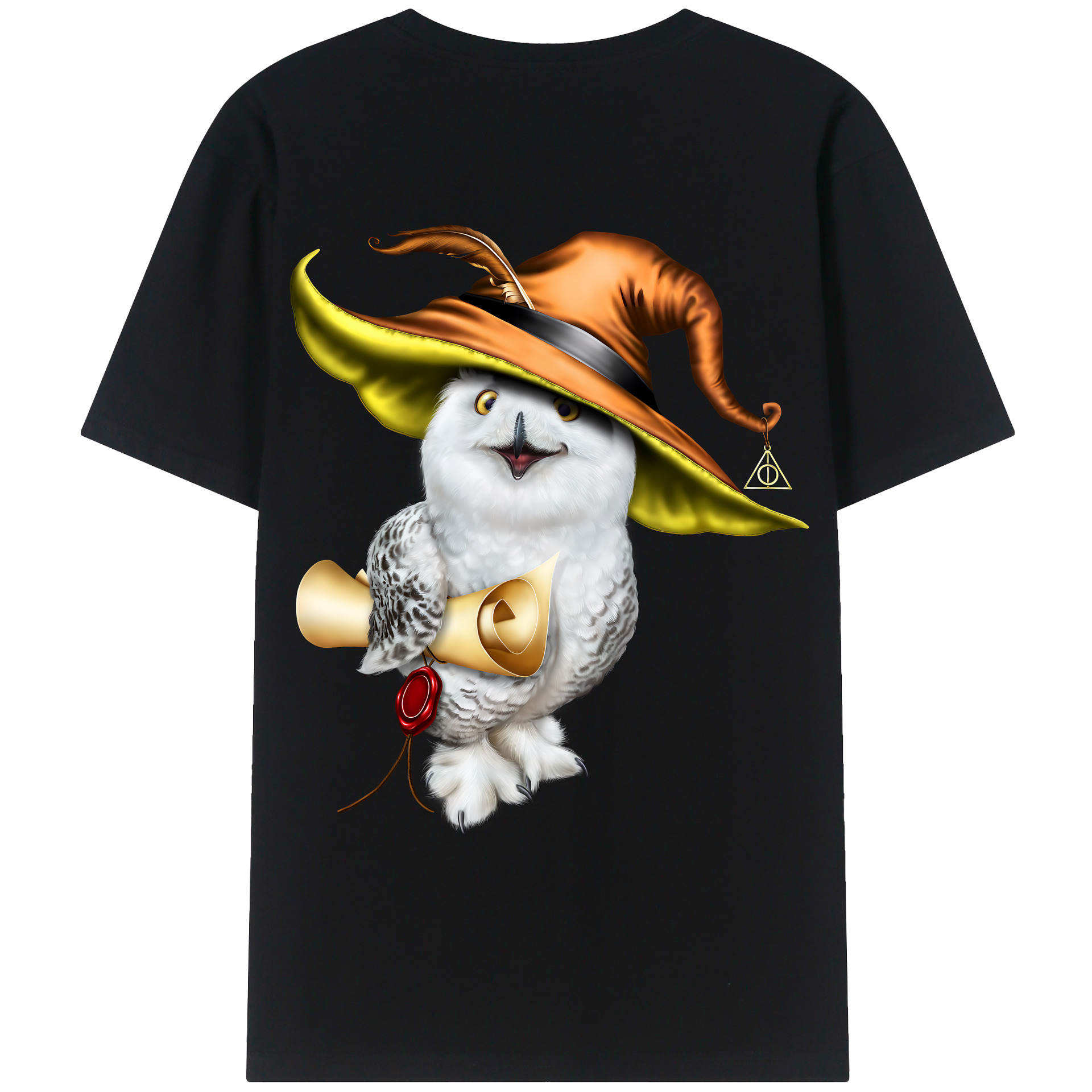 （画像用） Harry Potter ハリー・ポッターシリーズ 綿100％ メンズ半袖Tシャツ（バックプリント） 通気性