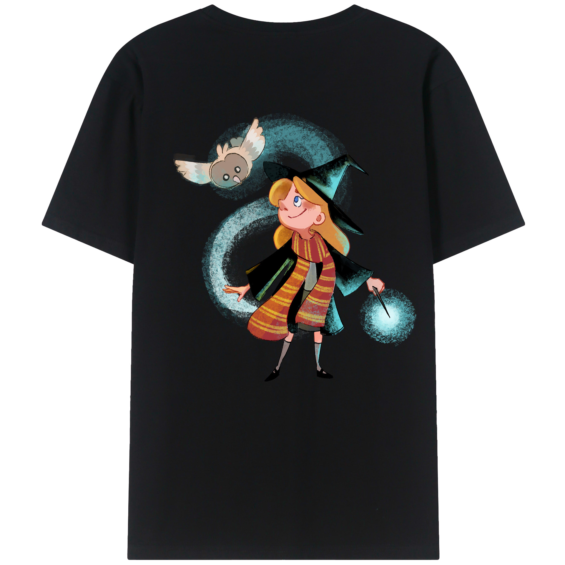 （画像用） Harry Potter ハリー・ポッターシリーズ 綿100％ メンズ半袖Tシャツ（バックプリント） 通気性