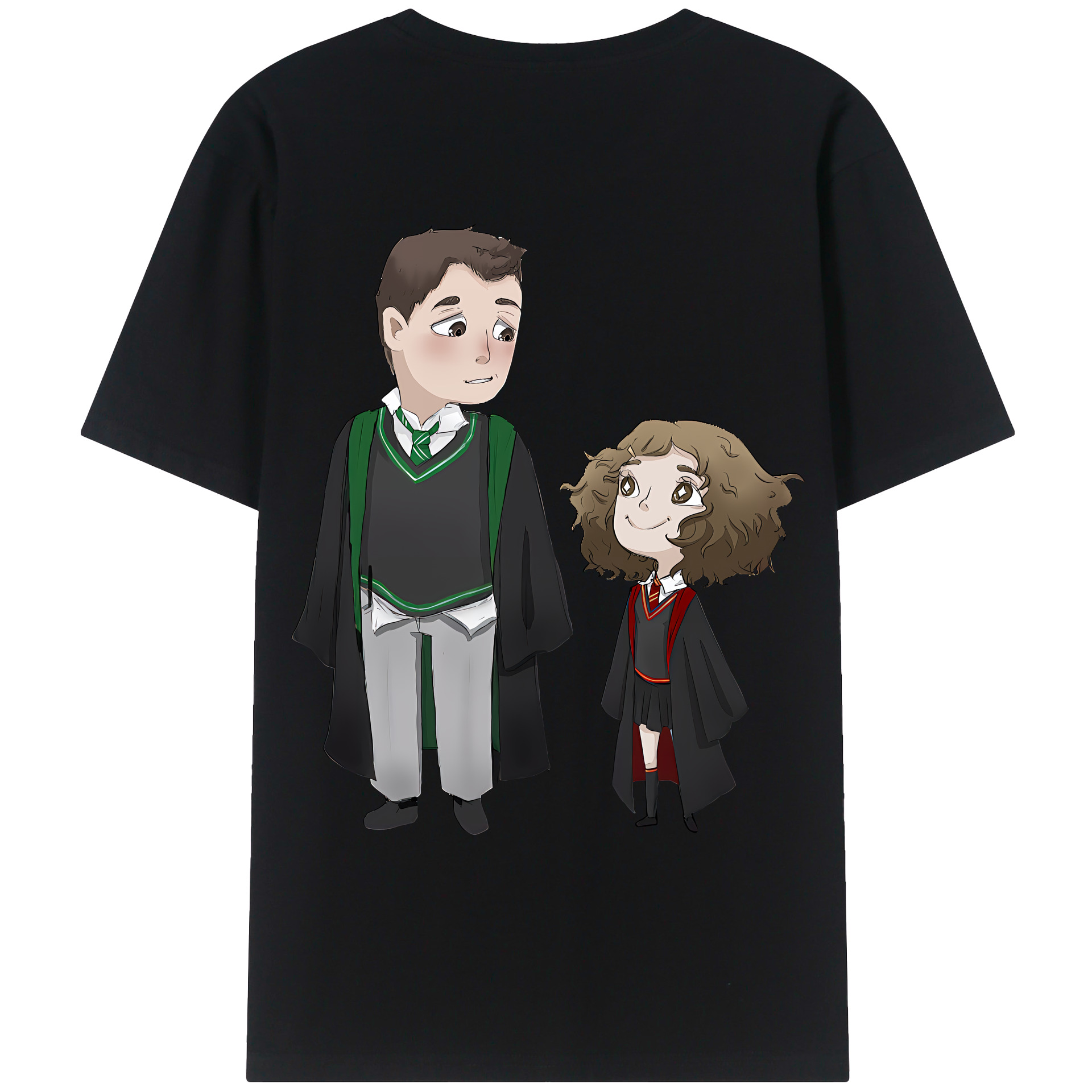 （画像用） Harry Potter ハリー・ポッターシリーズ 綿100％ メンズ半袖Tシャツ（バックプリント） 通気性