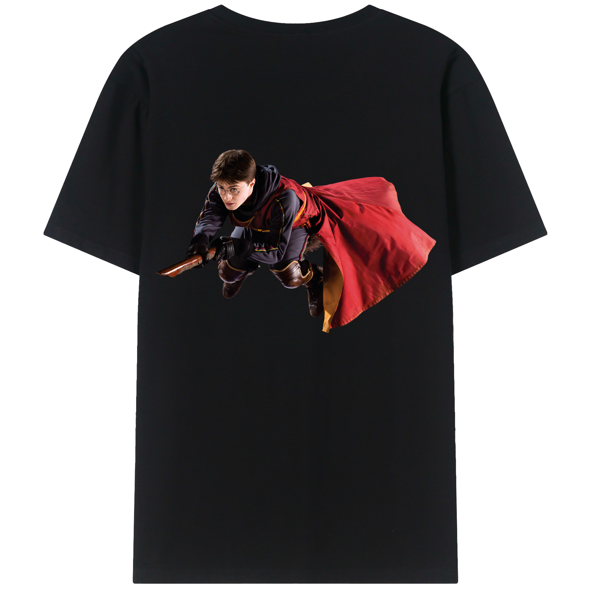 （画像用） Harry Potter ハリー・ポッターシリーズ 綿100％ メンズ半袖Tシャツ（バックプリント） 通気性
