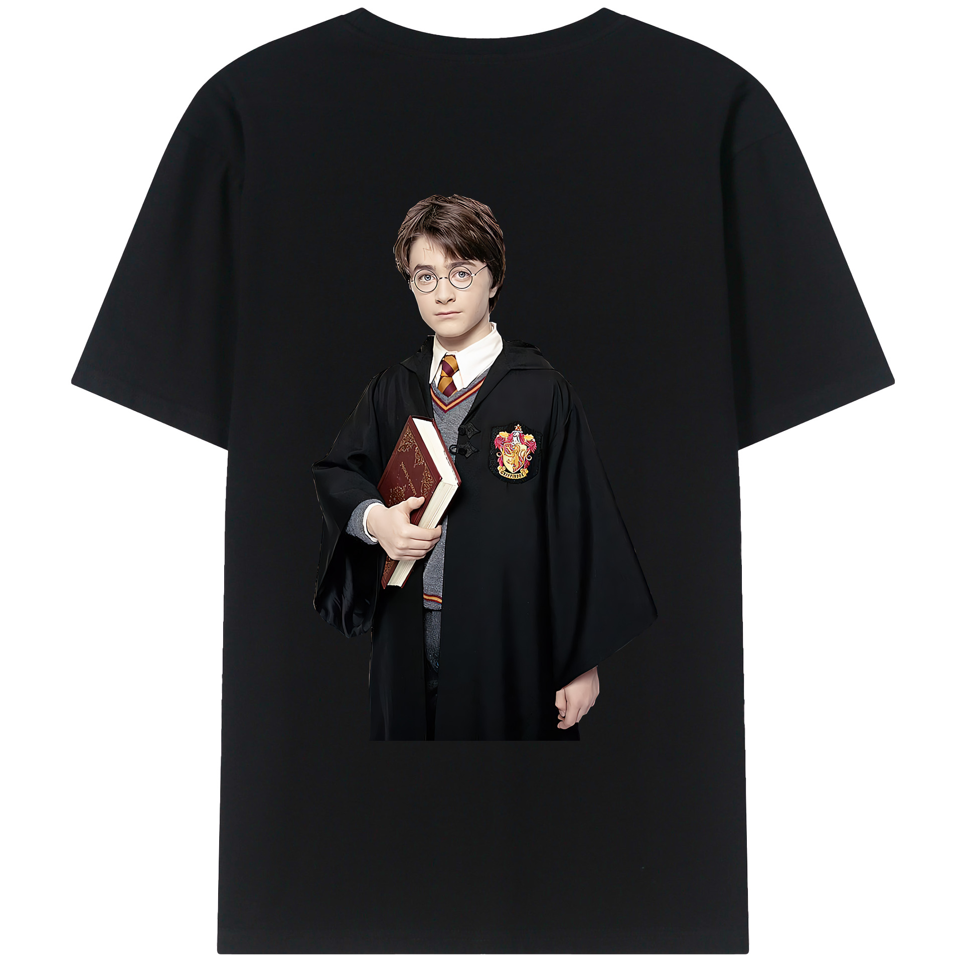 （画像用） Harry Potter ハリー・ポッターシリーズ 綿100％ メンズ半袖Tシャツ（バックプリント） 通気性