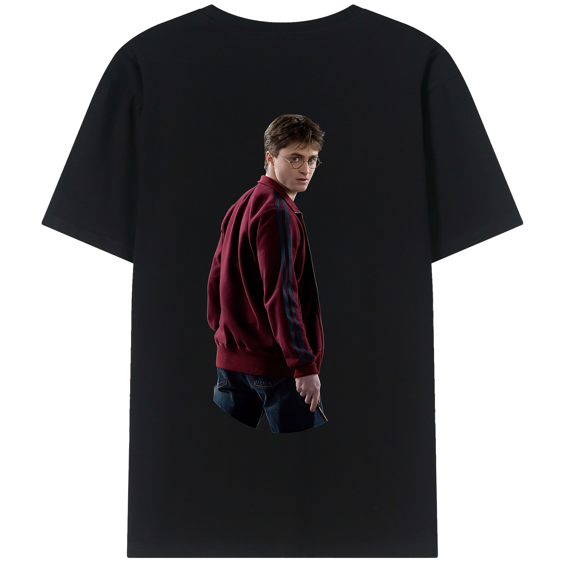 （画像用） Harry Potter ハリー・ポッターシリーズ 綿100％ メンズ半袖Tシャツ（バックプリント） 通気性