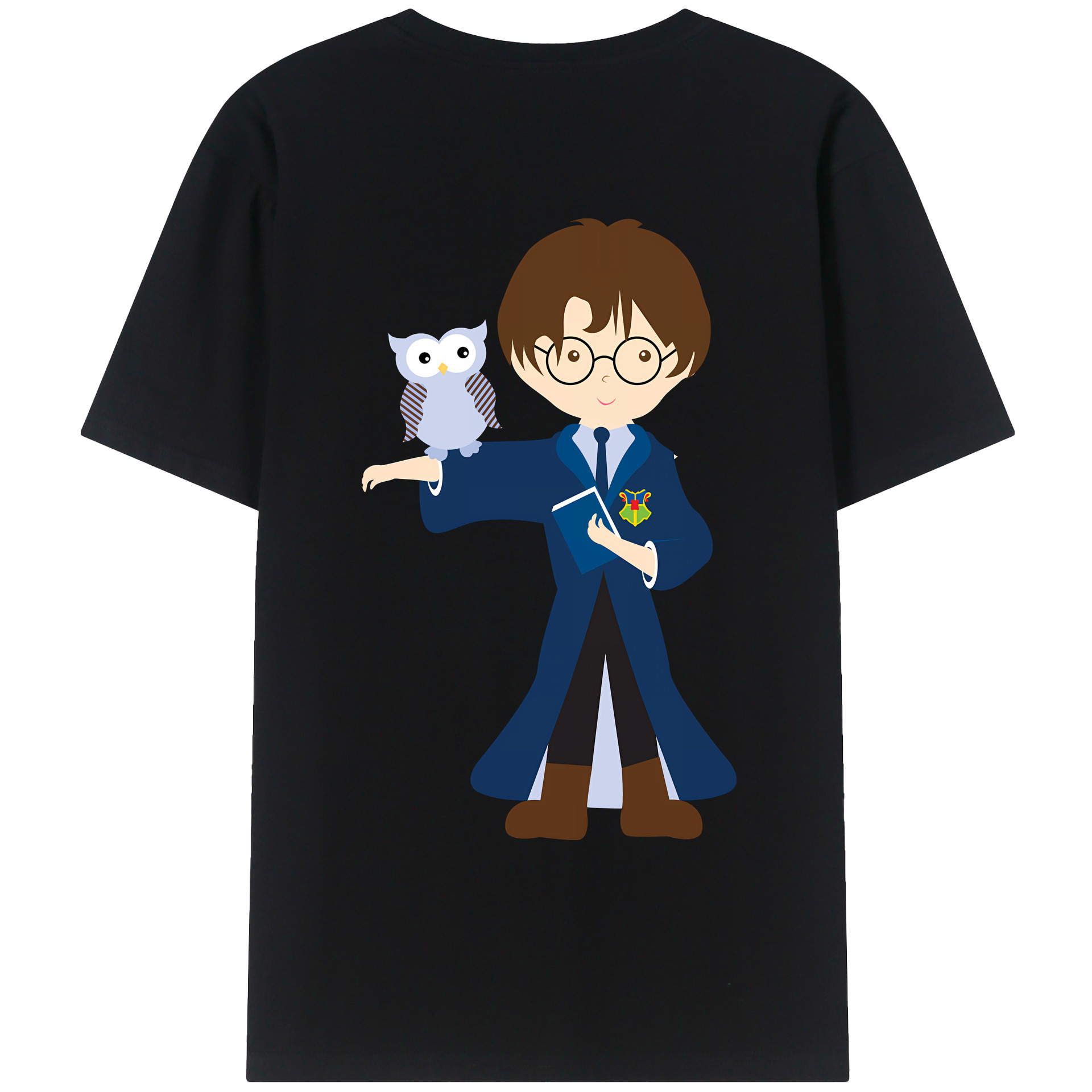 （画像用） Harry Potter ハリー・ポッターシリーズ 綿100％ メンズ半袖Tシャツ（バックプリント） 通気性