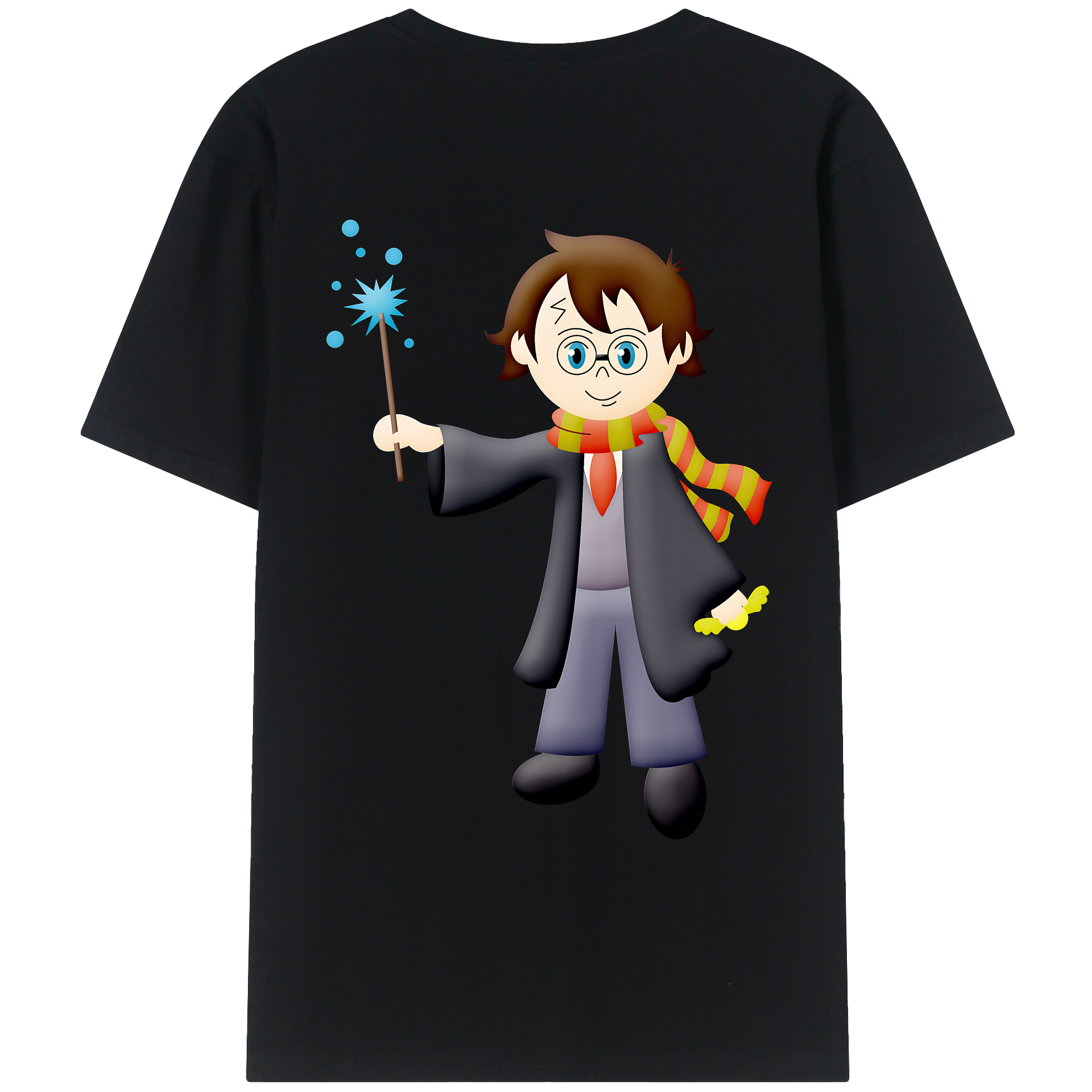 （画像用） Harry Potter ハリー・ポッターシリーズ 綿100％ メンズ半袖Tシャツ（バックプリント） 通気性
