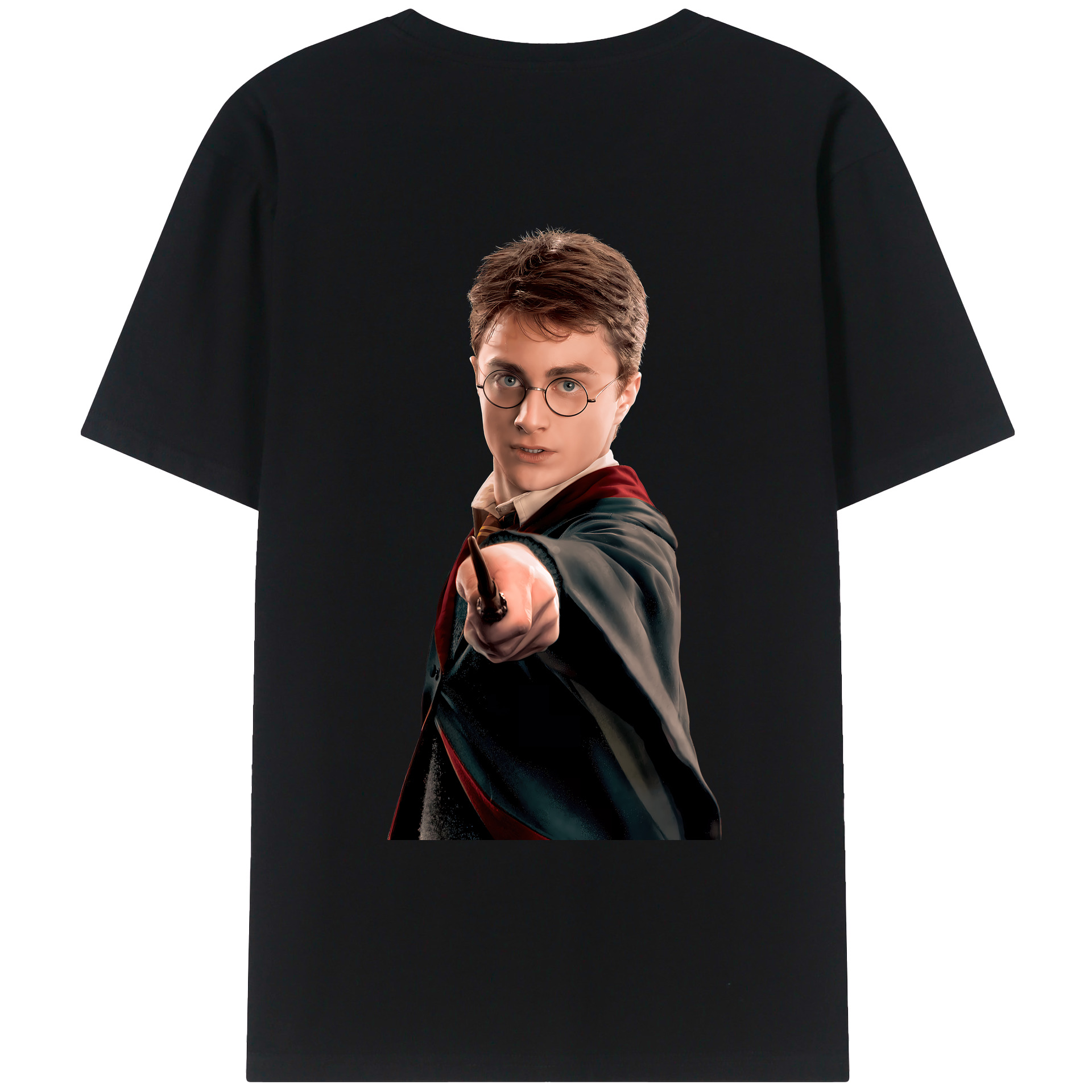 （画像用） Harry Potter ハリー・ポッターシリーズ 綿100％ メンズ半袖Tシャツ（バックプリント） 通気性