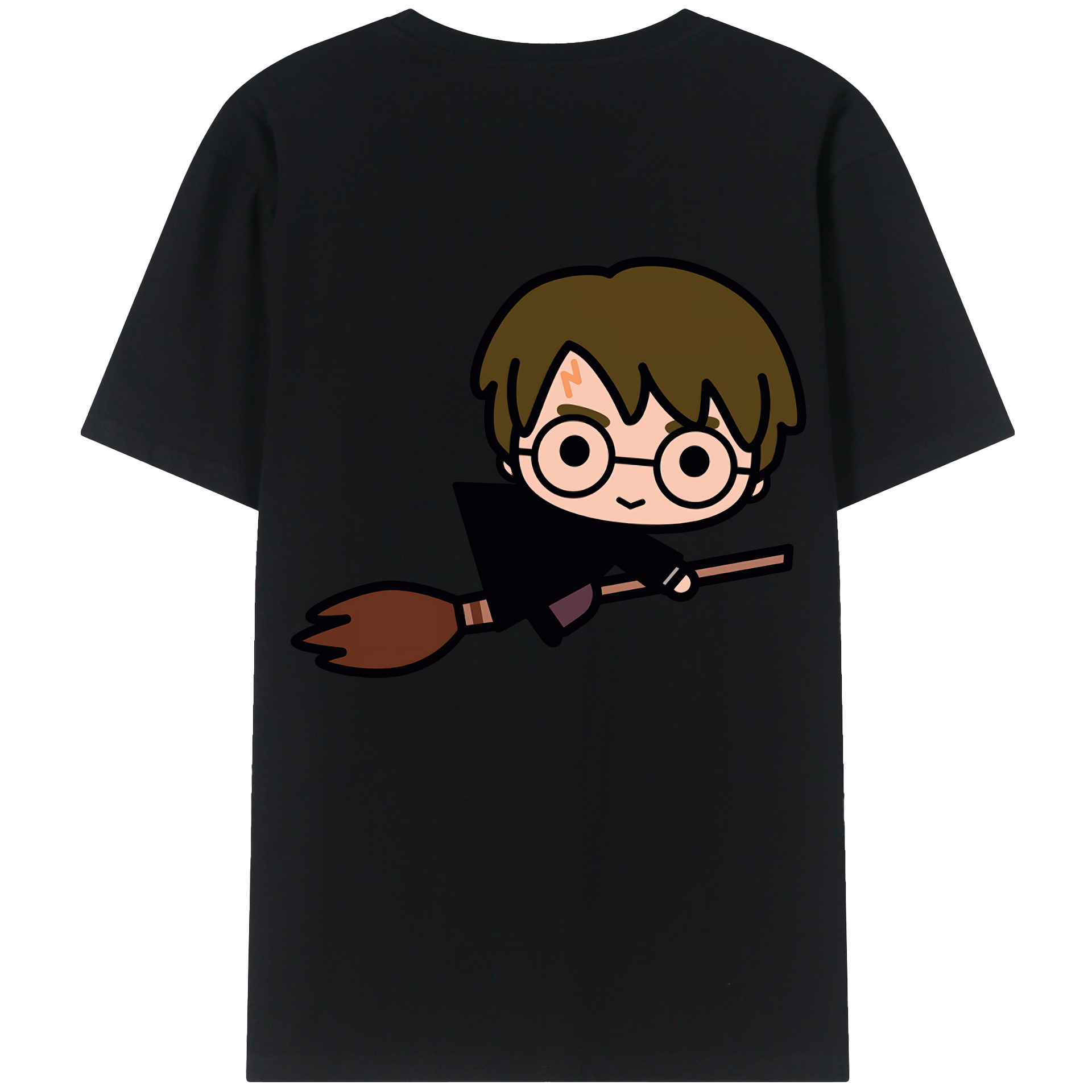 （画像用） Harry Potter ハリー・ポッターシリーズ 綿100％ メンズ半袖Tシャツ（バックプリント） 通気性