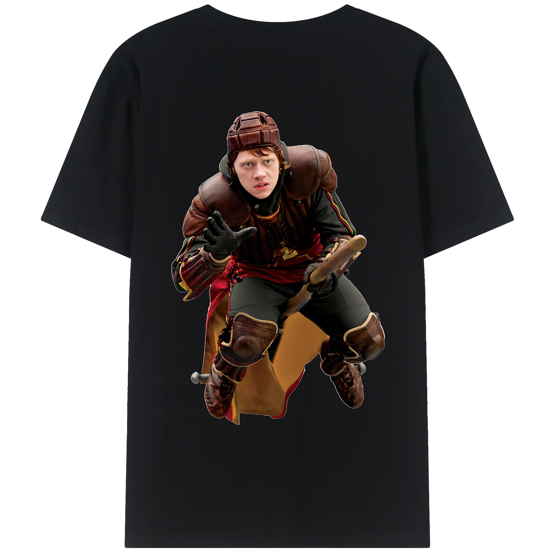（画像用） Harry Potter ハリー・ポッターシリーズ 綿100％ メンズ半袖Tシャツ（バックプリント） 通気性