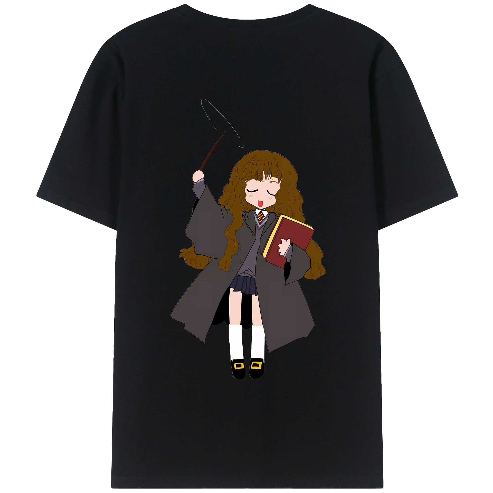 （画像用） Harry Potter ハリー・ポッターシリーズ 綿100％ メンズ半袖Tシャツ（バックプリント） 通気性