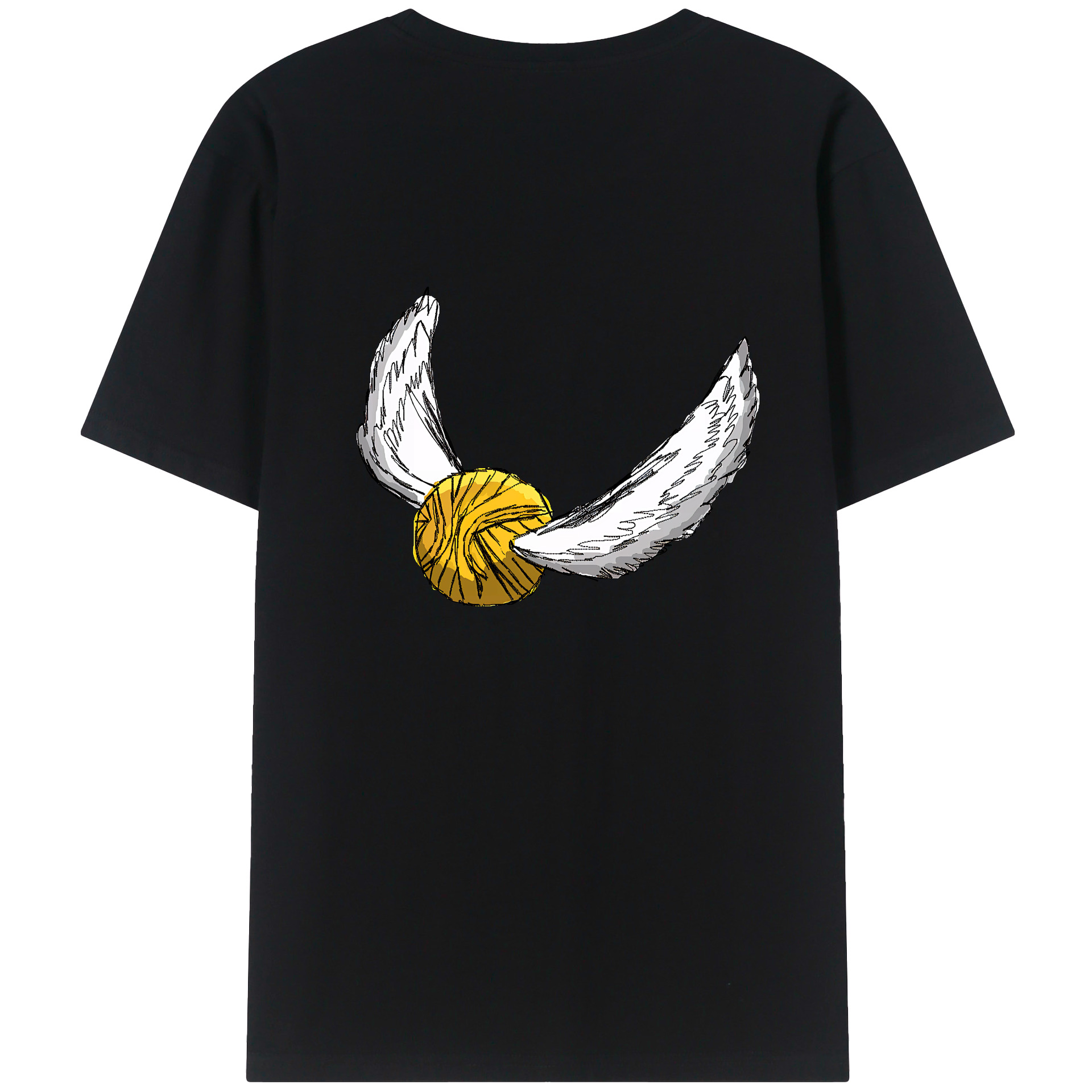（画像用） Harry Potter ハリー・ポッターシリーズ 綿100％ メンズ半袖Tシャツ（バックプリント） 通気性