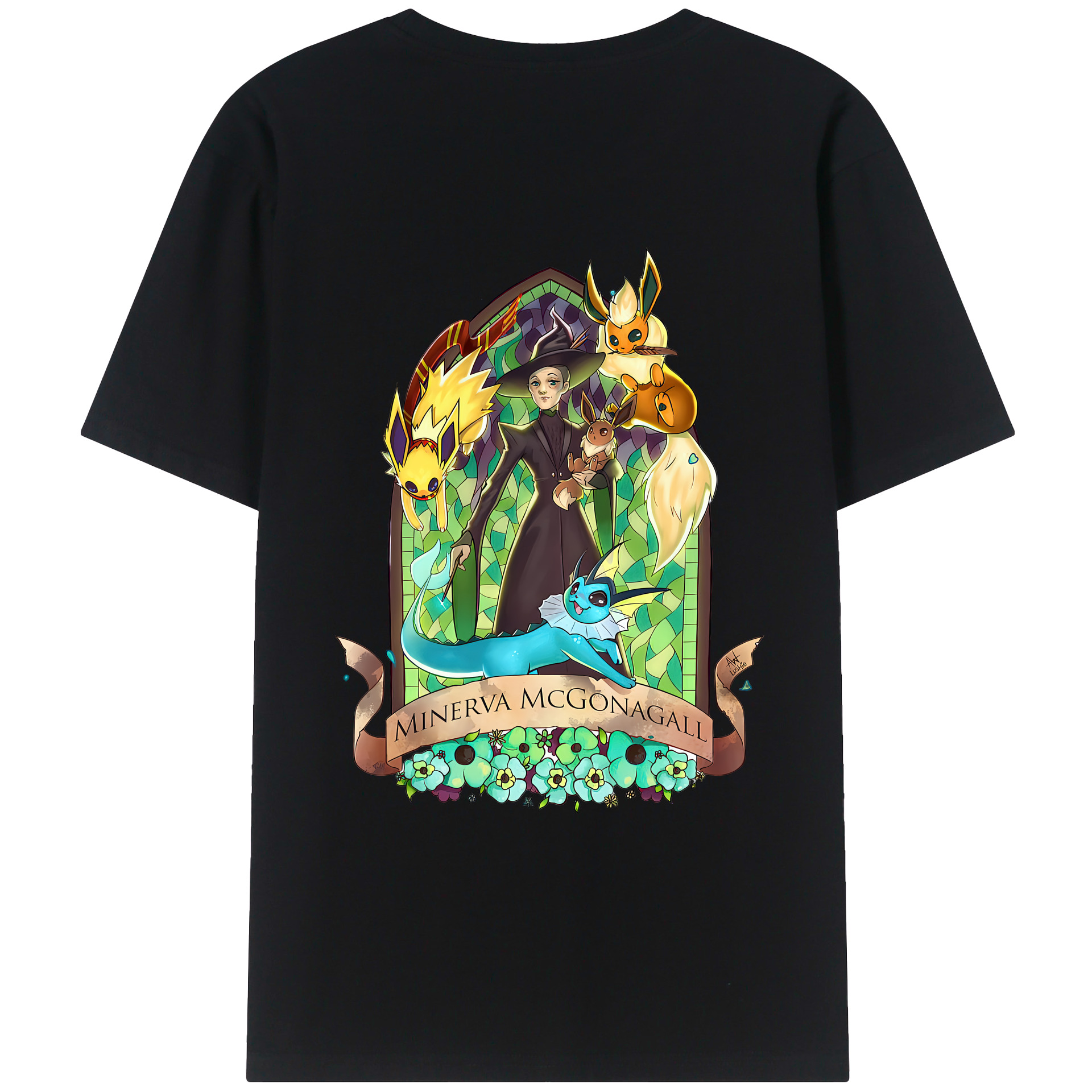 （画像用） Harry Potter ハリー・ポッターシリーズ 綿100％ メンズ半袖Tシャツ（バックプリント） 通気性