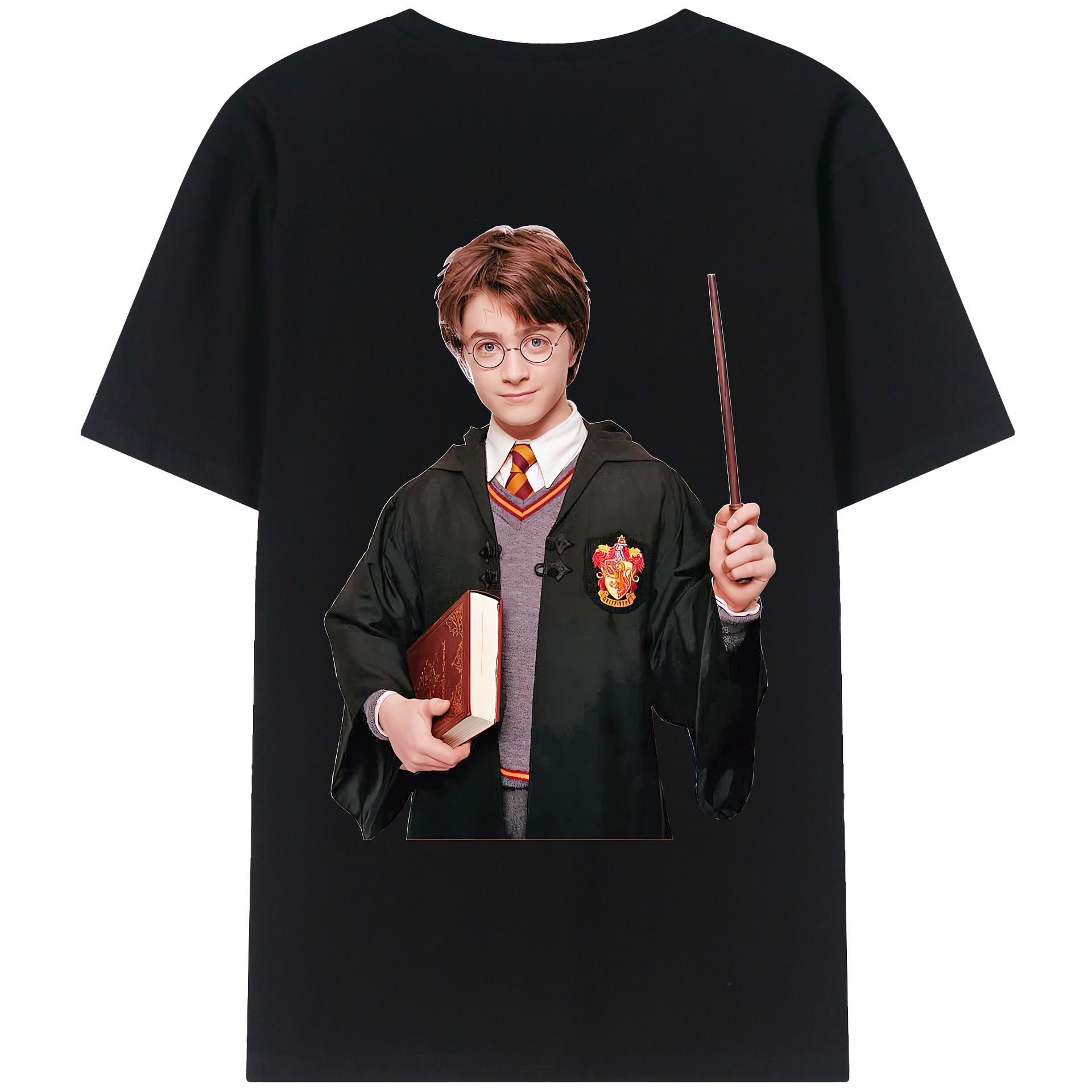 （画像用） Harry Potter ハリー・ポッターシリーズ 綿100％ メンズ半袖Tシャツ（バックプリント） 通気性