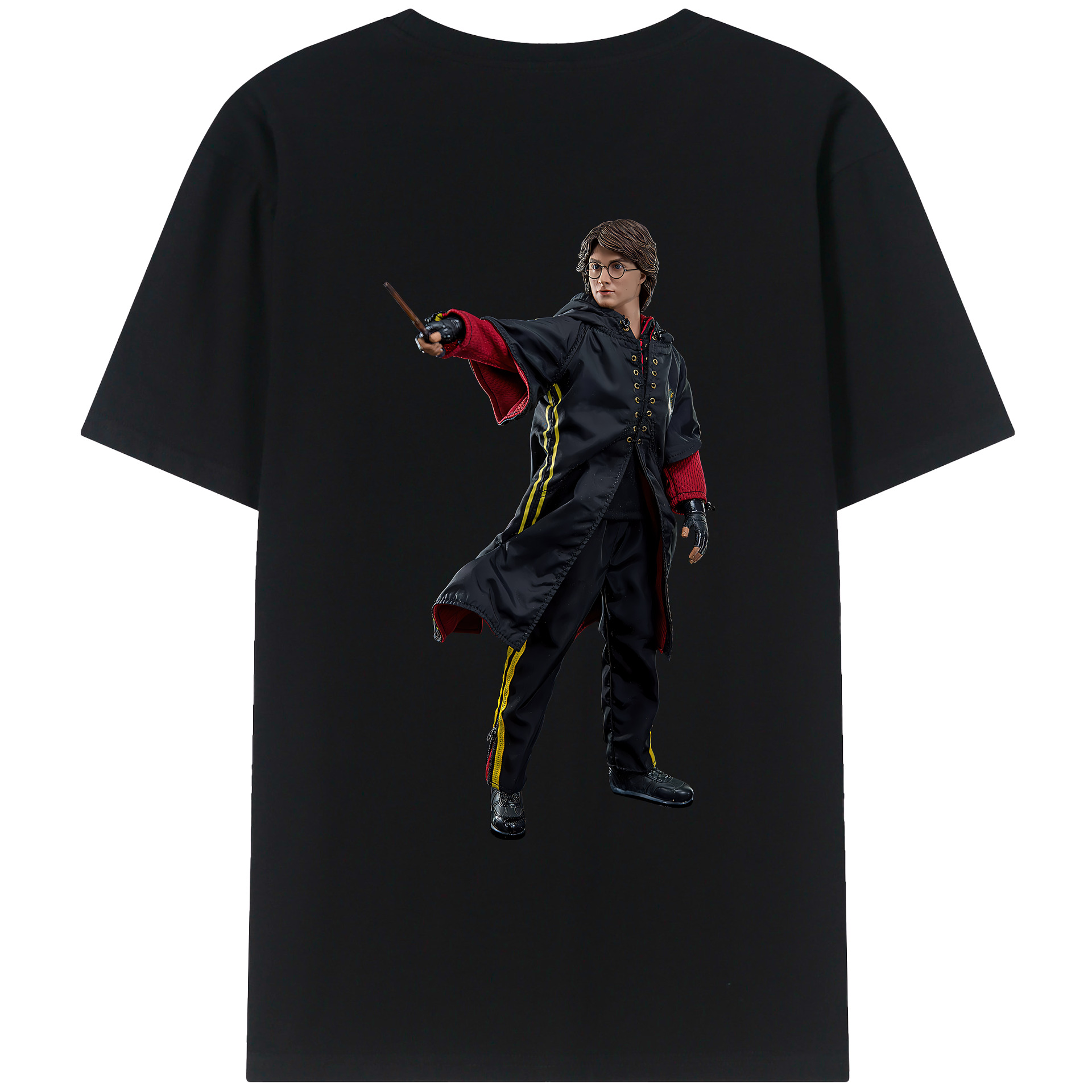 （画像用） Harry Potter ハリー・ポッターシリーズ 綿100％ メンズ半袖Tシャツ（バックプリント） 通気性