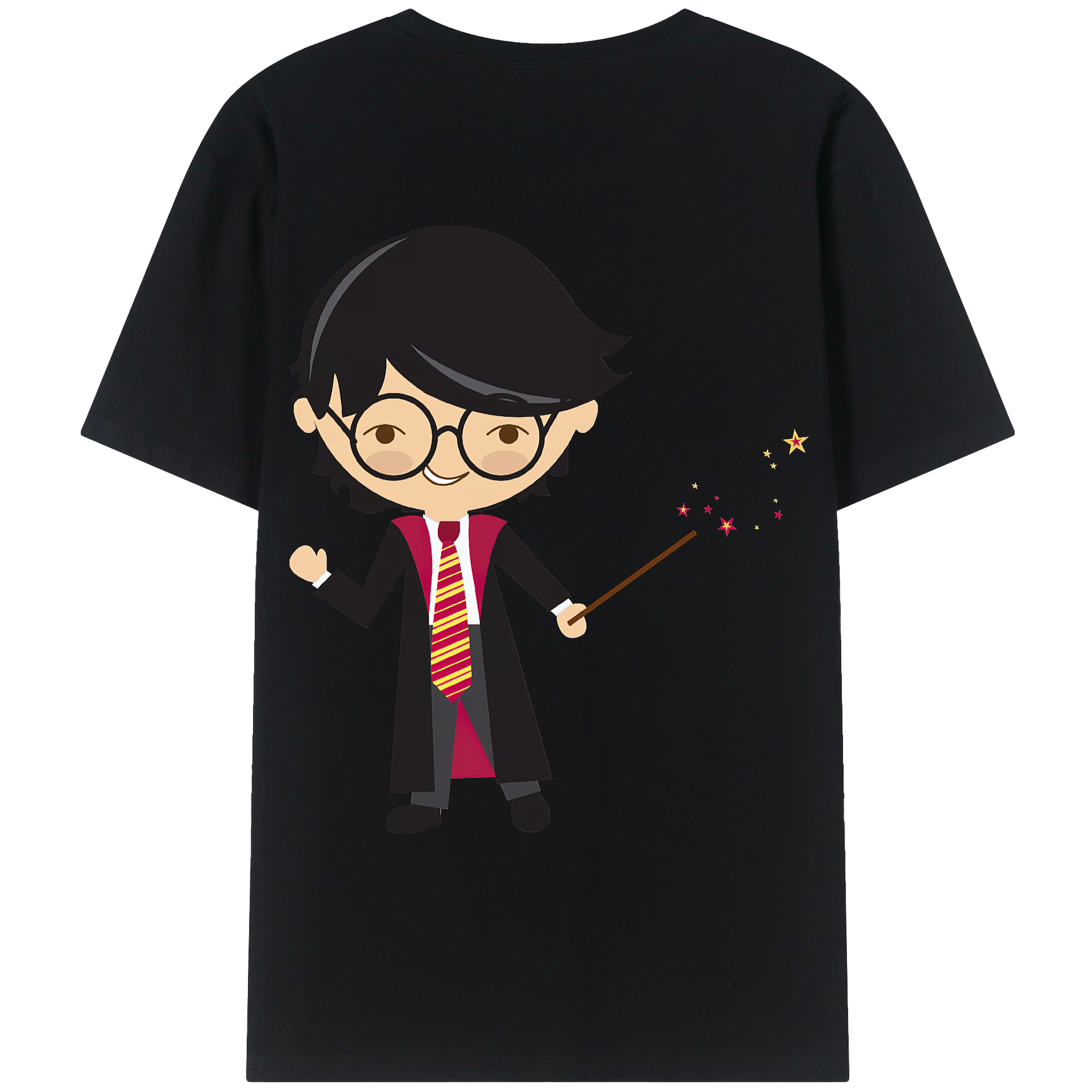 （画像用） Harry Potter ハリー・ポッターシリーズ 綿100％ メンズ半袖Tシャツ（バックプリント） 通気性