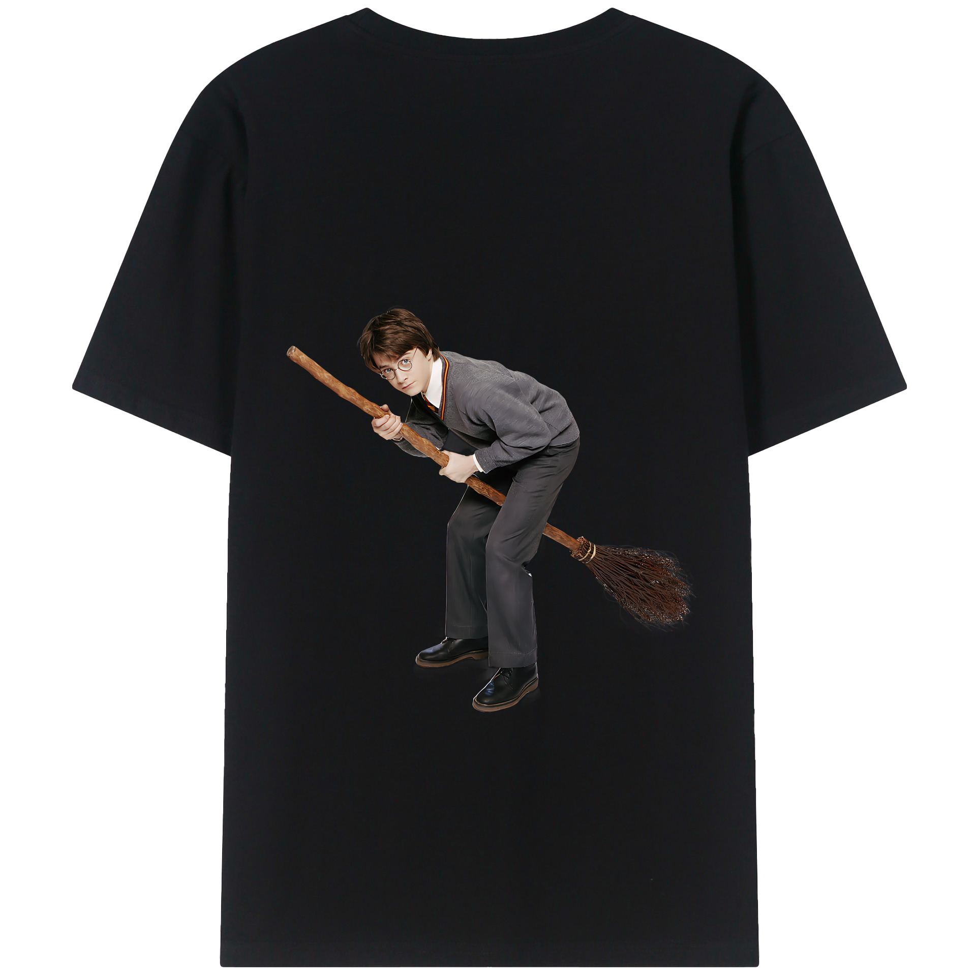 （画像用） Harry Potter ハリー・ポッターシリーズ 綿100％ メンズ半袖Tシャツ（バックプリント） 通気性