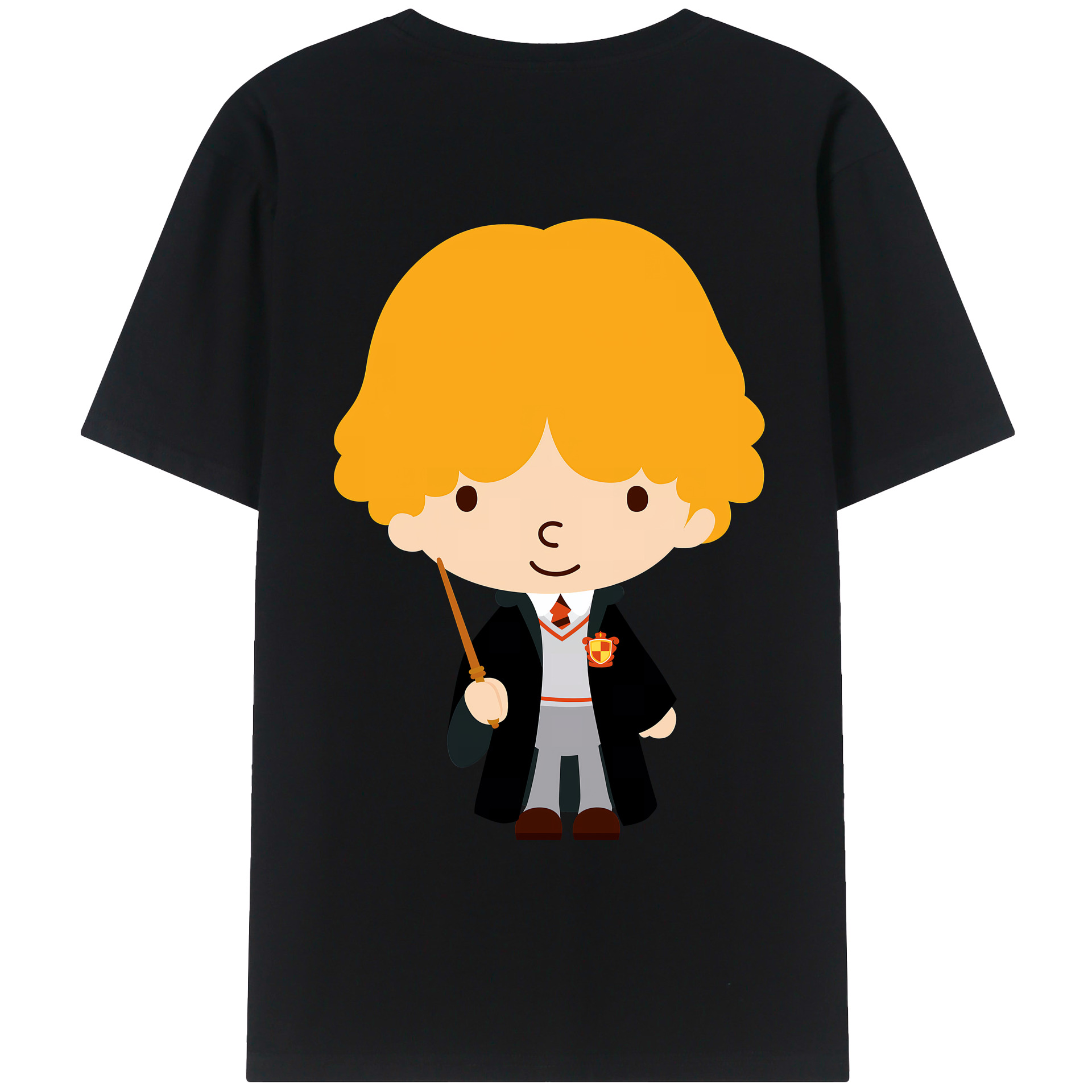（画像用） Harry Potter ハリー・ポッターシリーズ 綿100％ メンズ半袖Tシャツ（バックプリント） 通気性