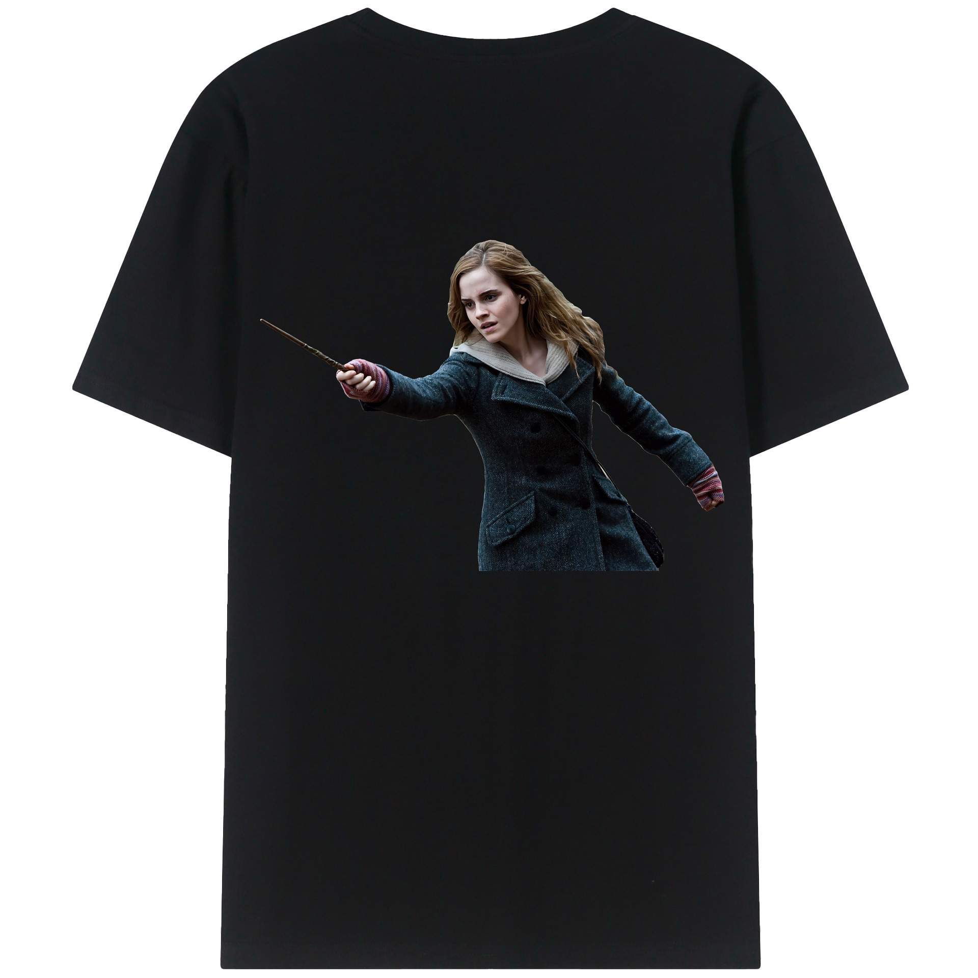 （画像用） Harry Potter ハリー・ポッターシリーズ 綿100％ メンズ半袖Tシャツ（バックプリント） 通気性