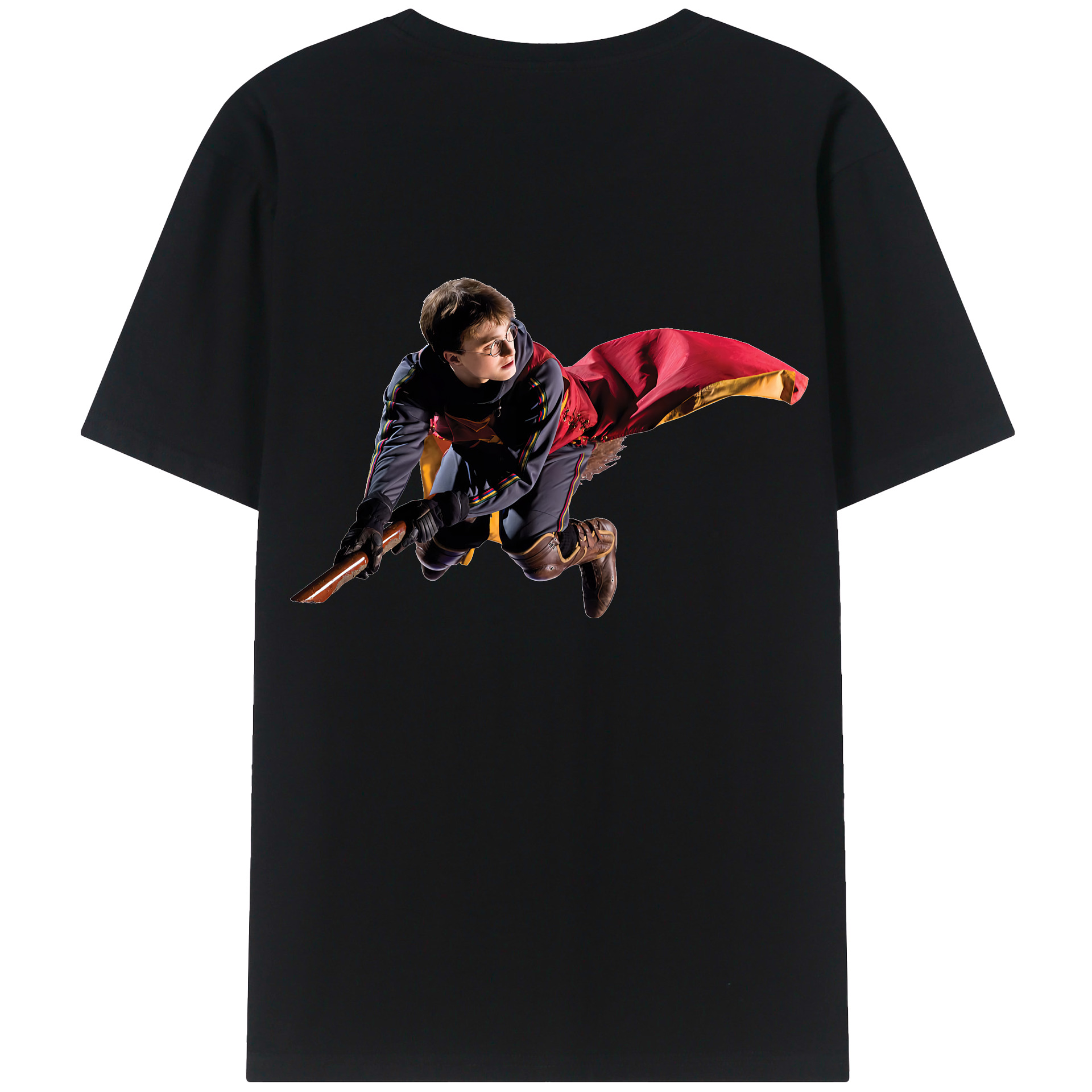 （画像用） Harry Potter ハリー・ポッターシリーズ 綿100％ メンズ半袖Tシャツ（バックプリント） 通気性