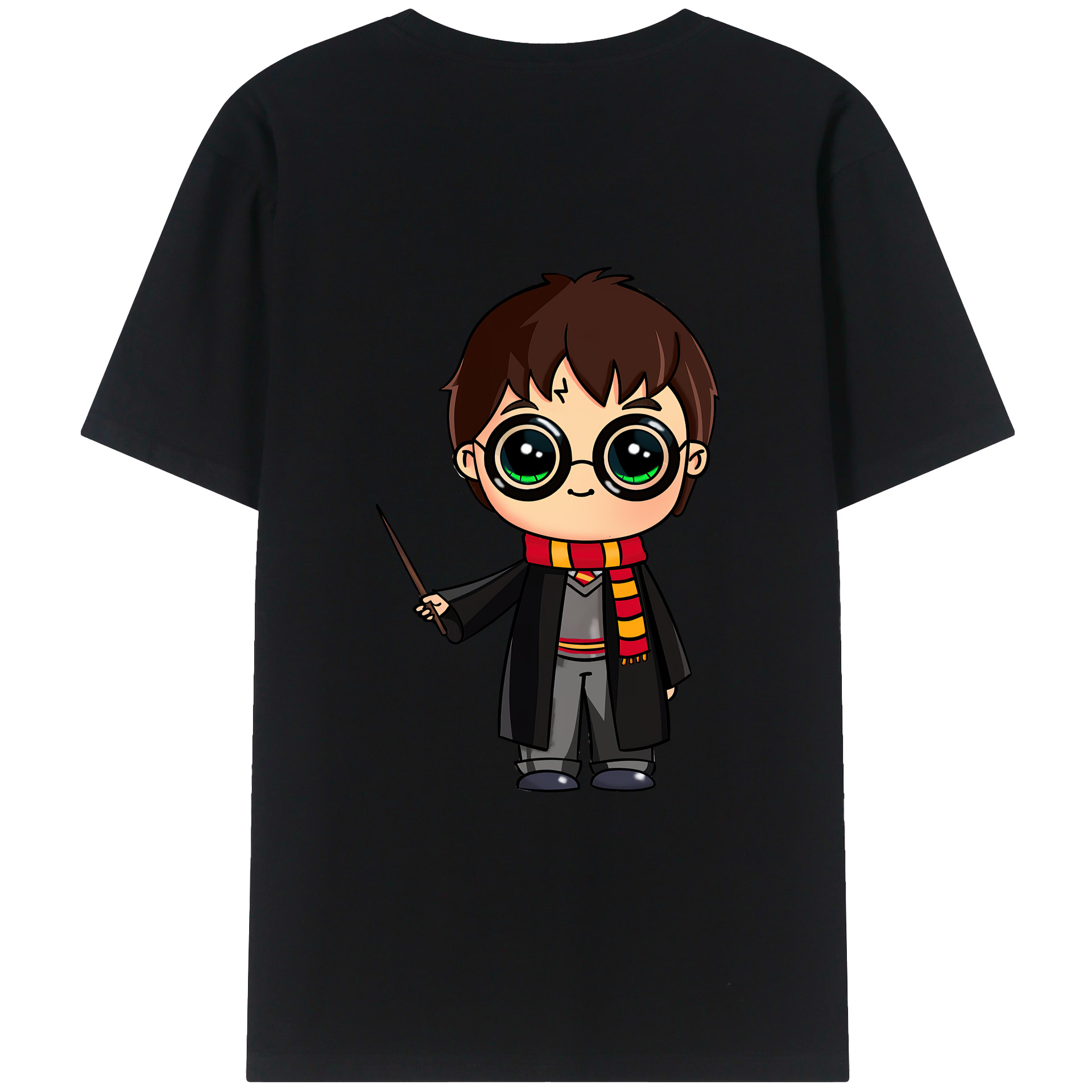 （画像用） Harry Potter ハリー・ポッターシリーズ 綿100％ メンズ半袖Tシャツ（バックプリント） 通気性