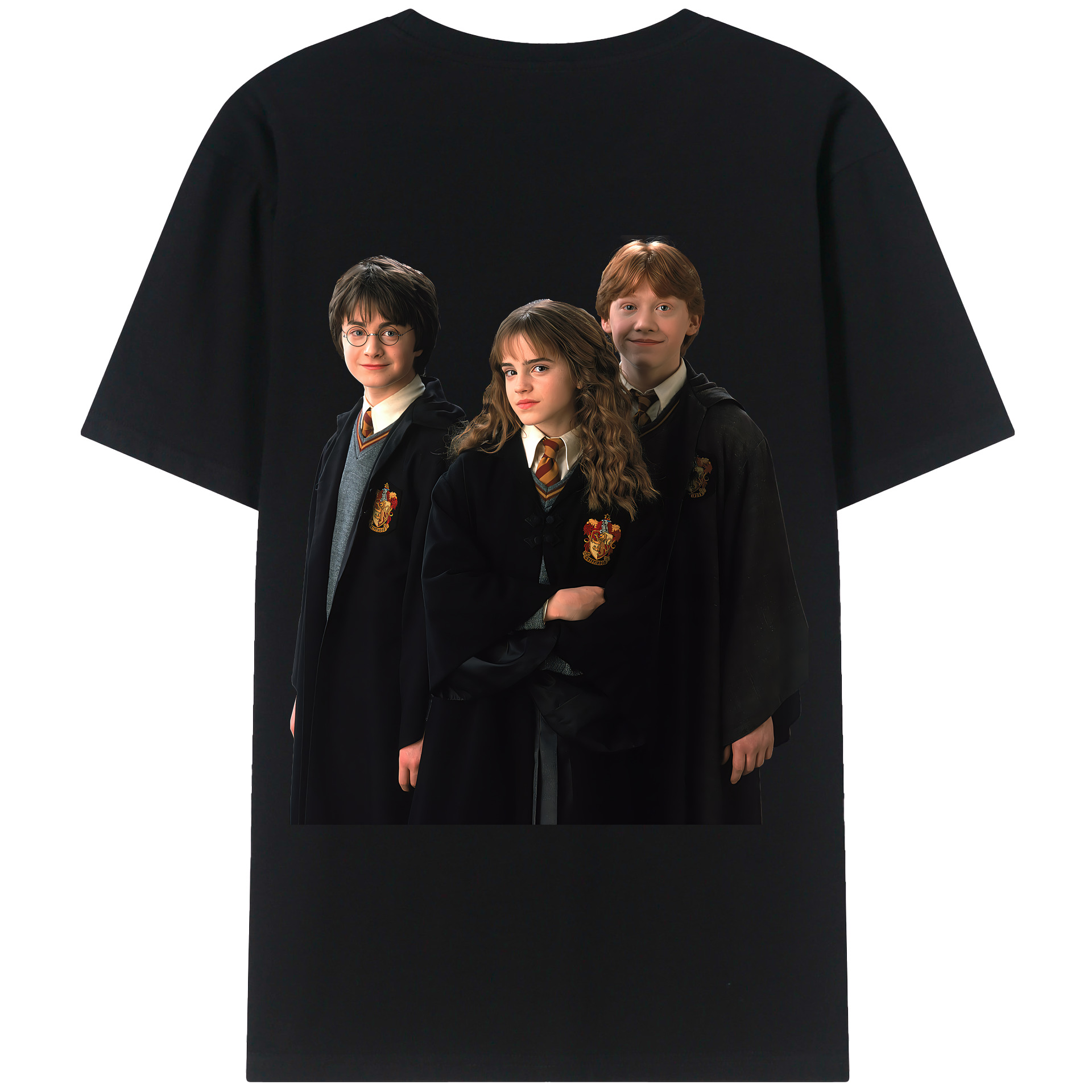 （画像用） Harry Potter ハリー・ポッターシリーズ 綿100％ メンズ半袖Tシャツ（バックプリント） 通気性
