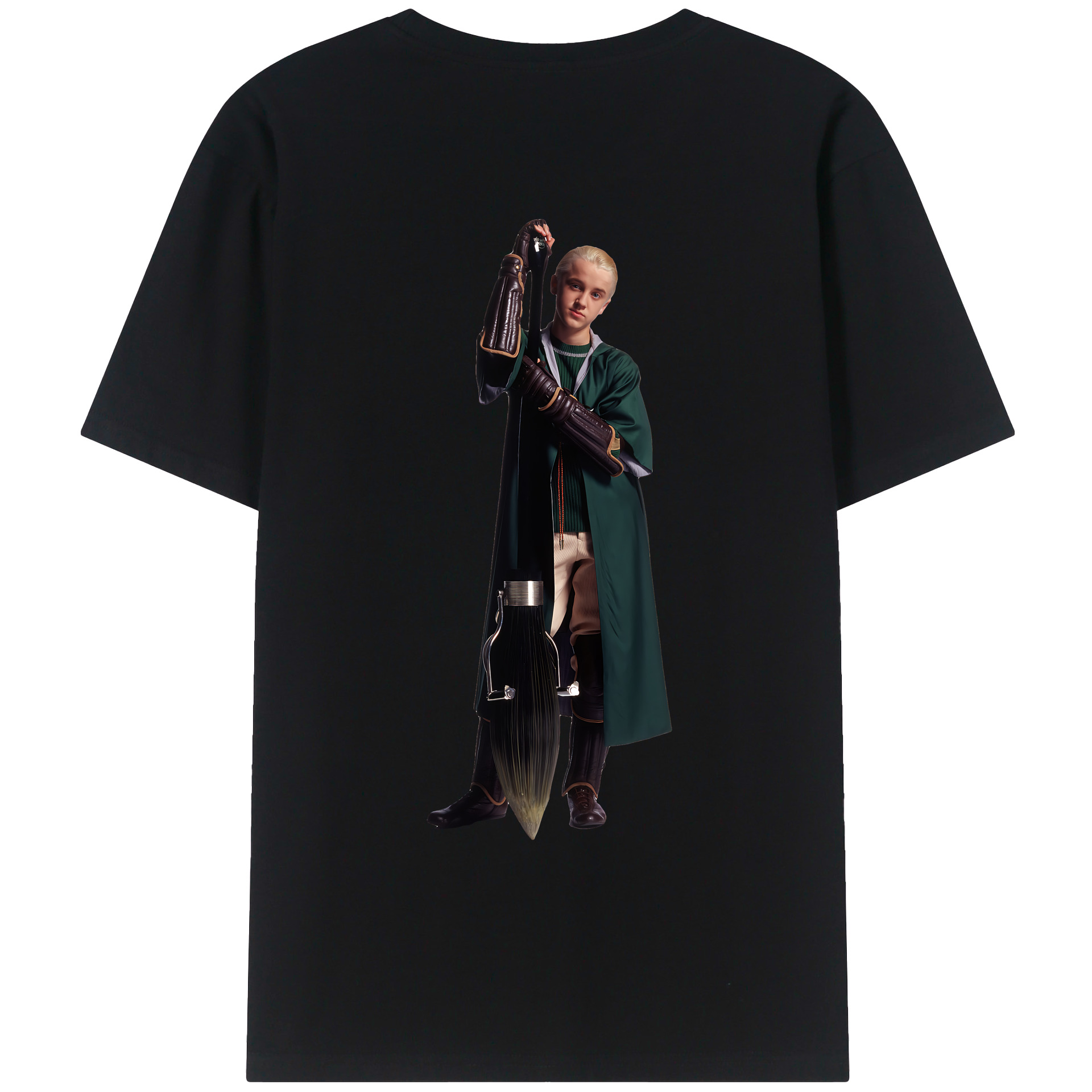 （画像用） Harry Potter ハリー・ポッターシリーズ 綿100％ メンズ半袖Tシャツ（バックプリント） 通気性