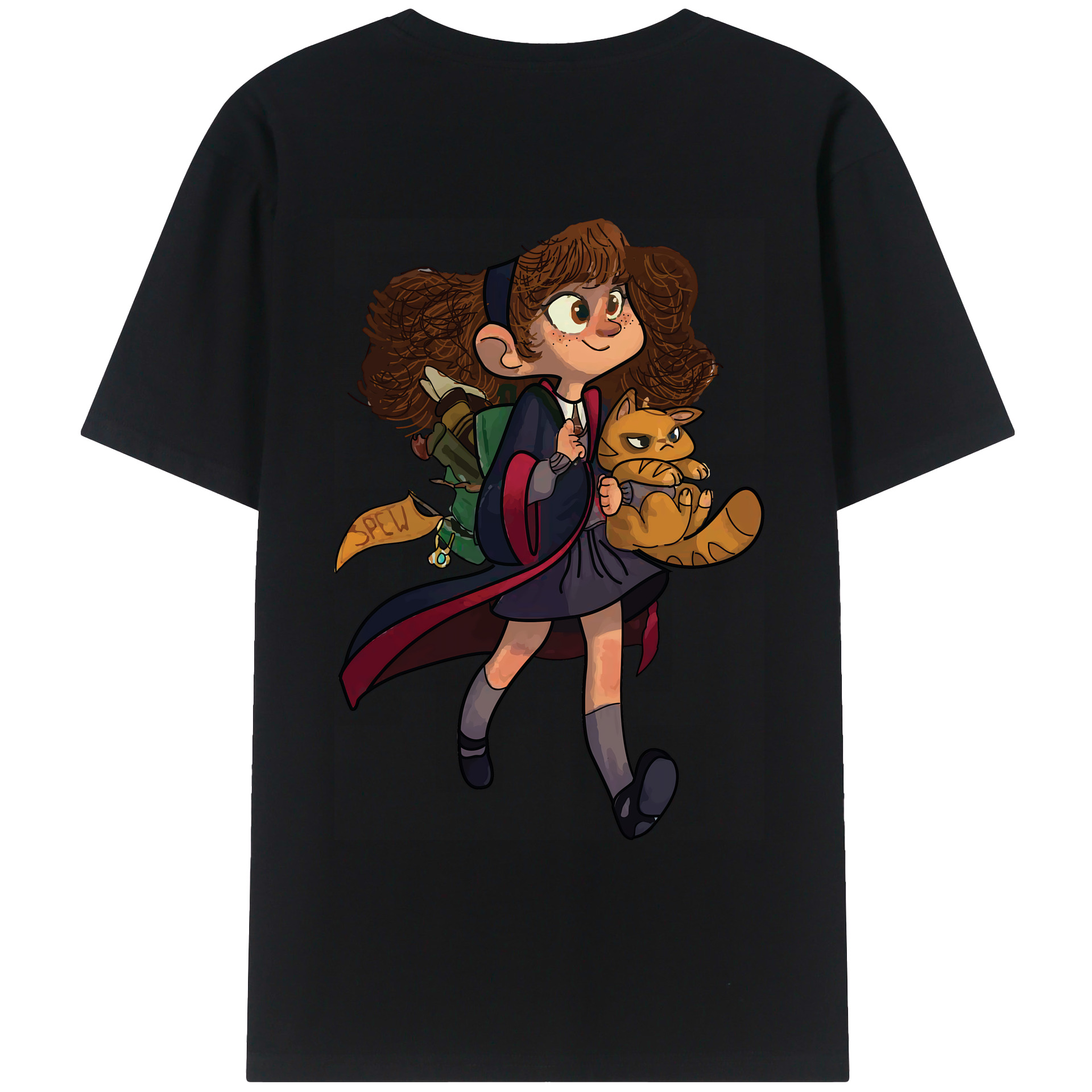（画像用） Harry Potter ハリー・ポッターシリーズ 綿100％ メンズ半袖Tシャツ（バックプリント） 通気性