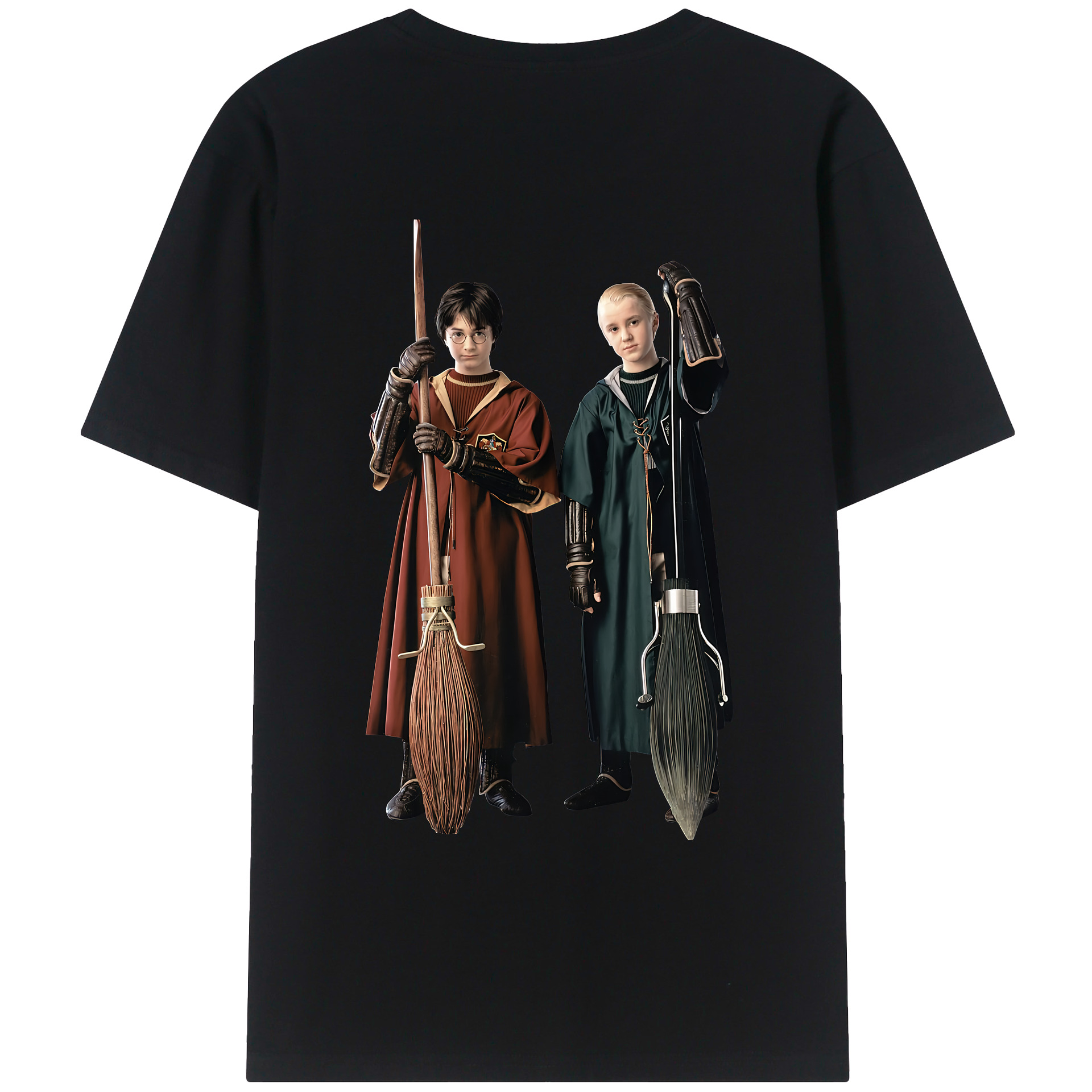 （画像用） Harry Potter ハリー・ポッターシリーズ 綿100％ メンズ半袖Tシャツ（バックプリント） 通気性