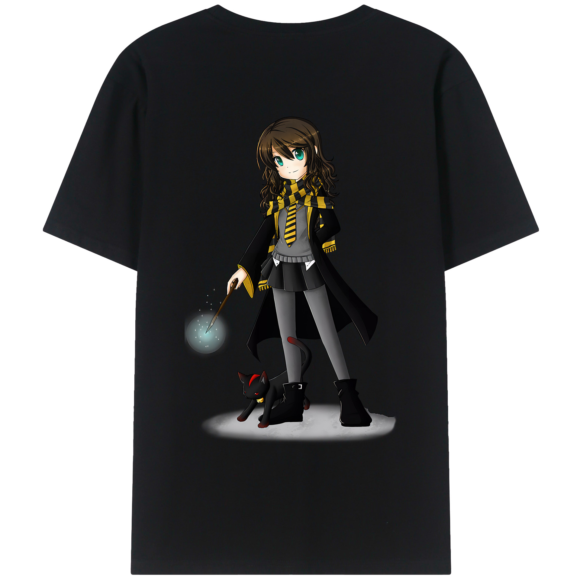 （画像用） Harry Potter ハリー・ポッターシリーズ 綿100％ メンズ半袖Tシャツ（バックプリント） 通気性