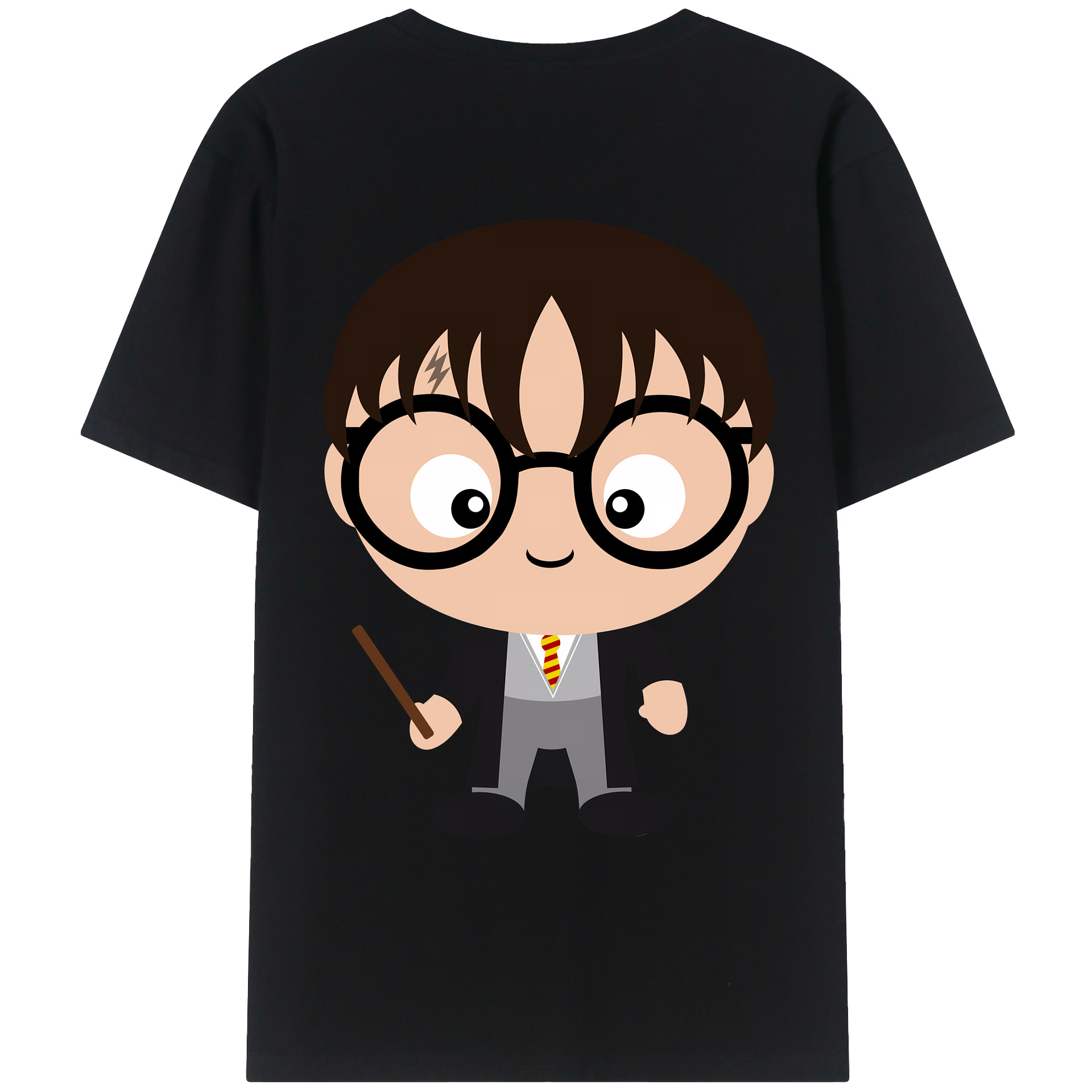 （画像用） Harry Potter ハリー・ポッターシリーズ 綿100％ メンズ半袖Tシャツ（バックプリント） 通気性