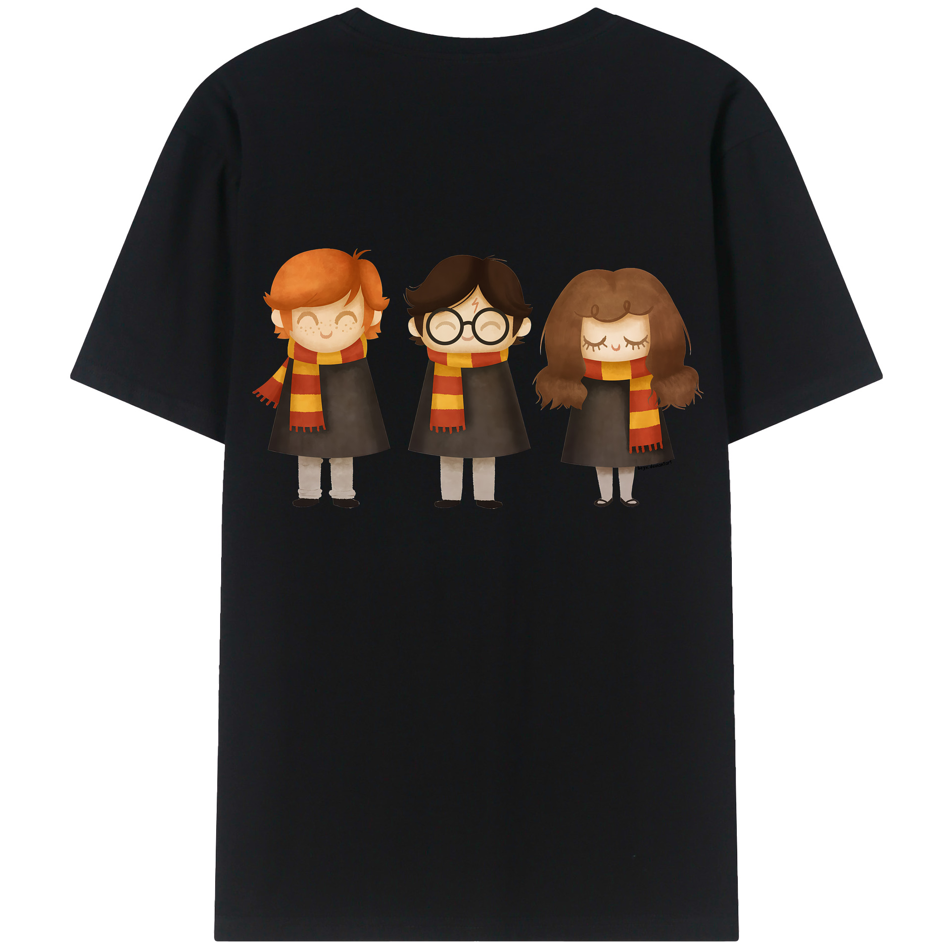 （画像用） Harry Potter ハリー・ポッターシリーズ 綿100％ メンズ半袖Tシャツ（バックプリント） 通気性
