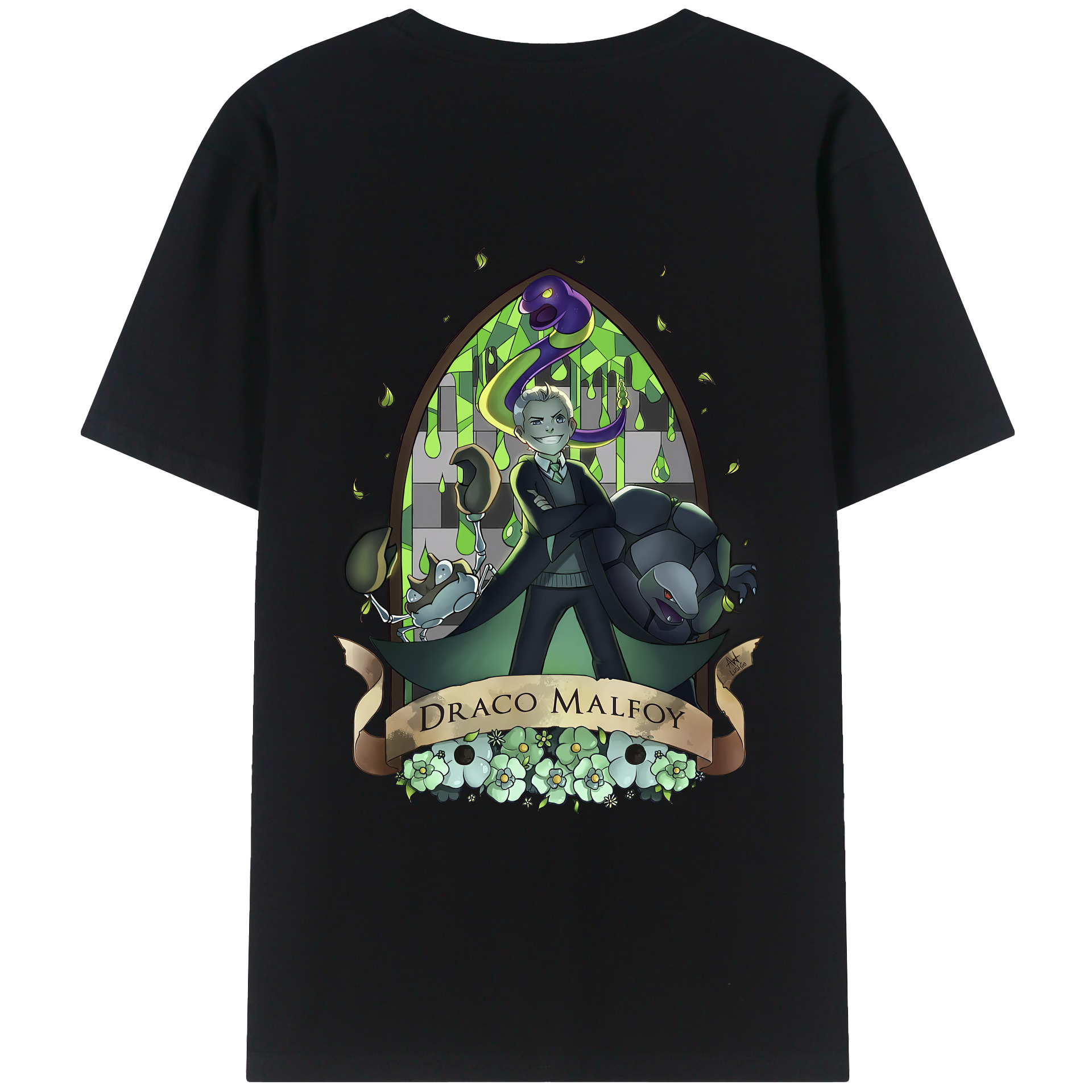 （画像用） Harry Potter ハリー・ポッターシリーズ 綿100％ メンズ半袖Tシャツ（バックプリント） 通気性