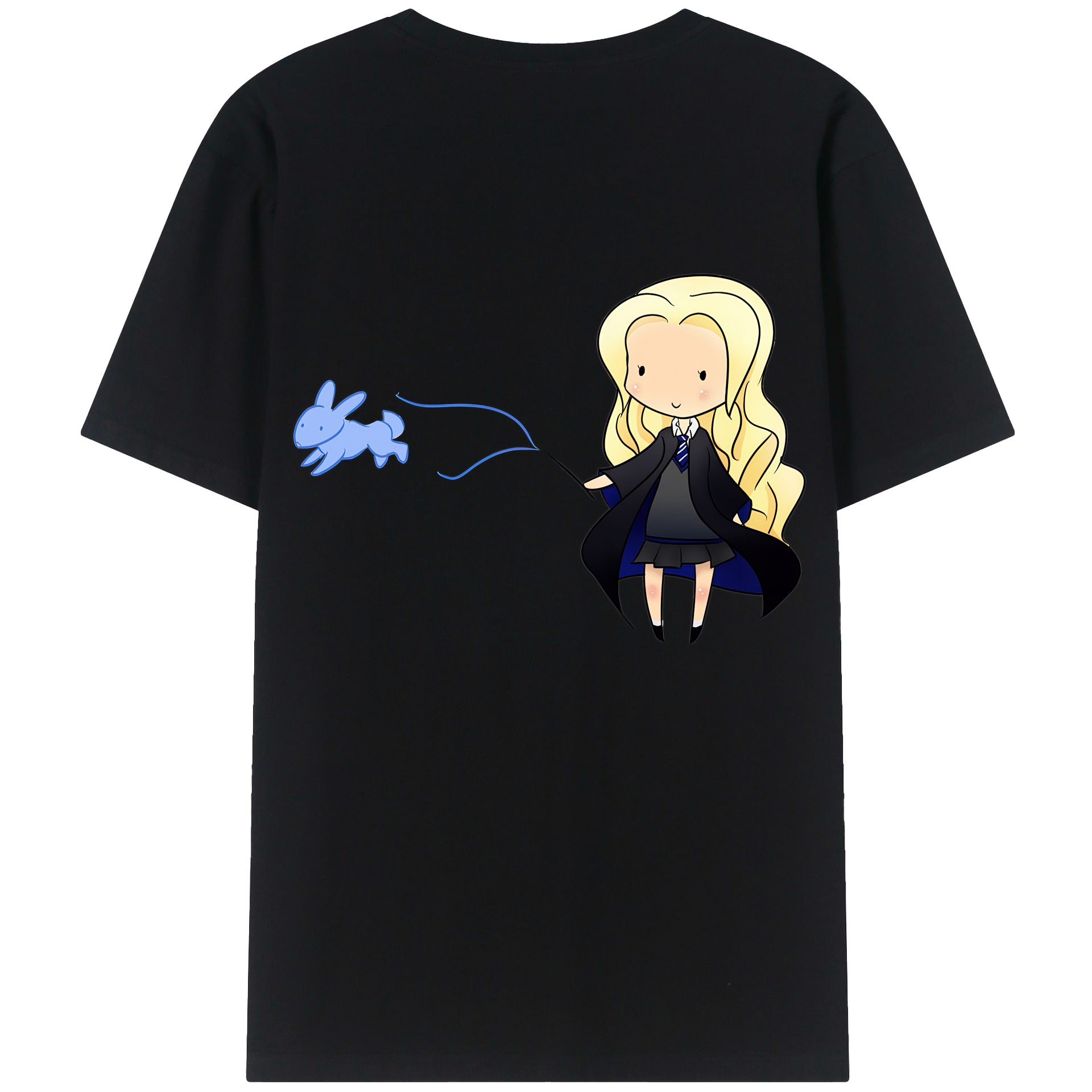 （画像用） Harry Potter ハリー・ポッターシリーズ 綿100％ メンズ半袖Tシャツ（バックプリント） 通気性