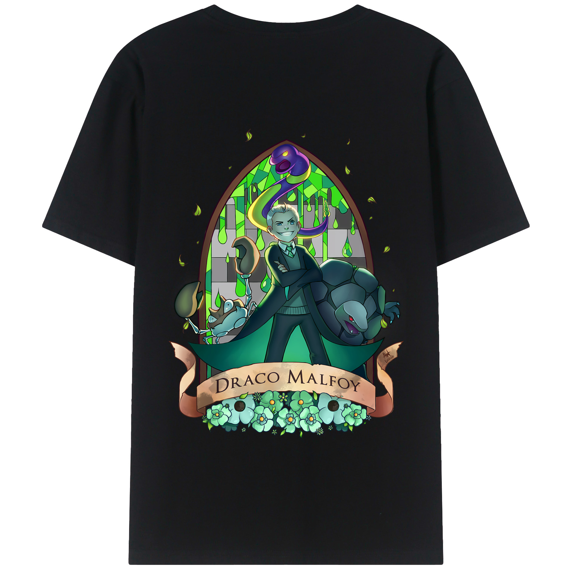 （画像用） Harry Potter ハリー・ポッターシリーズ 綿100％ メンズ半袖Tシャツ（バックプリント） 通気性