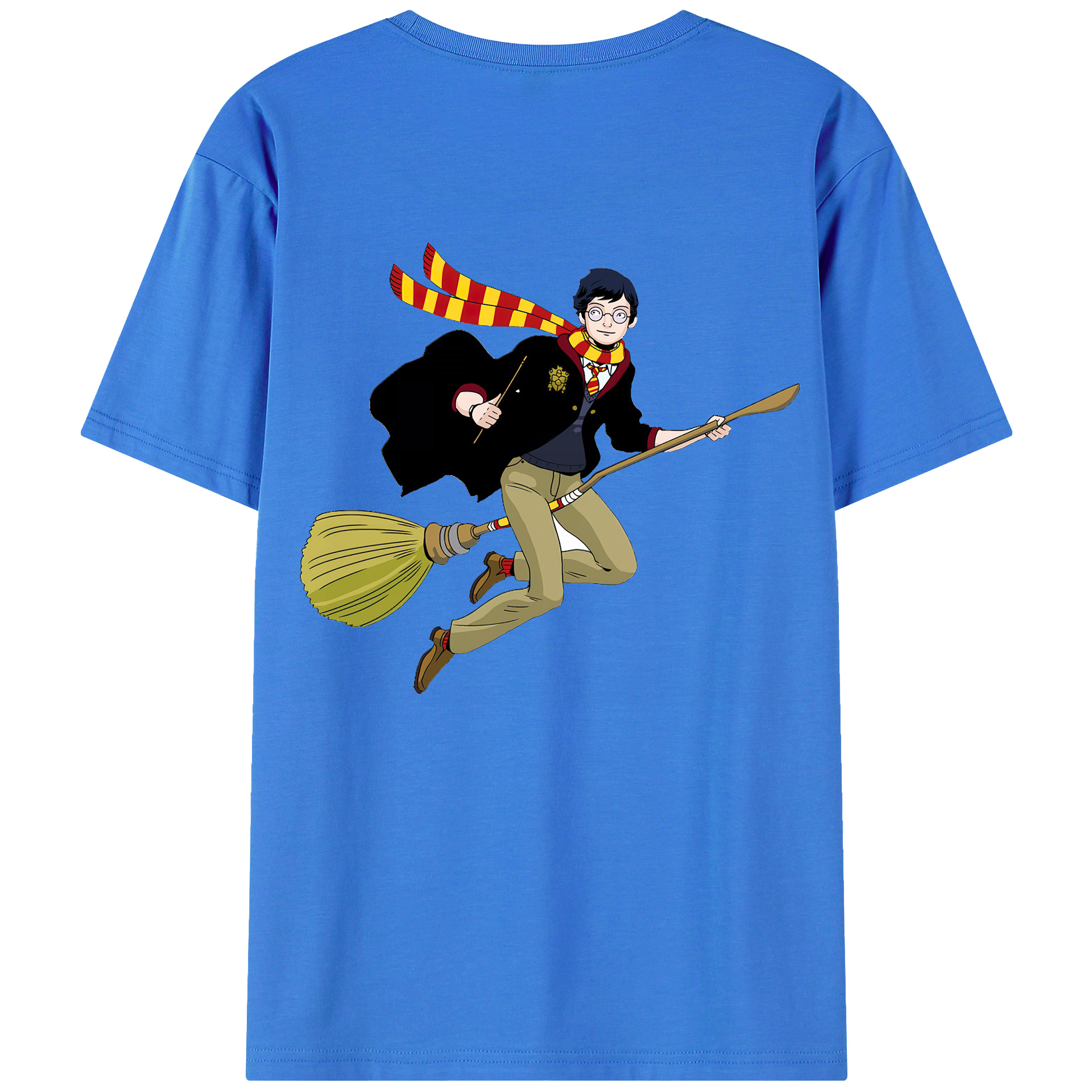 （画像用） Harry Potter ハリー・ポッターシリーズ 綿100％ メンズ半袖Tシャツ（バックプリント） 通気性