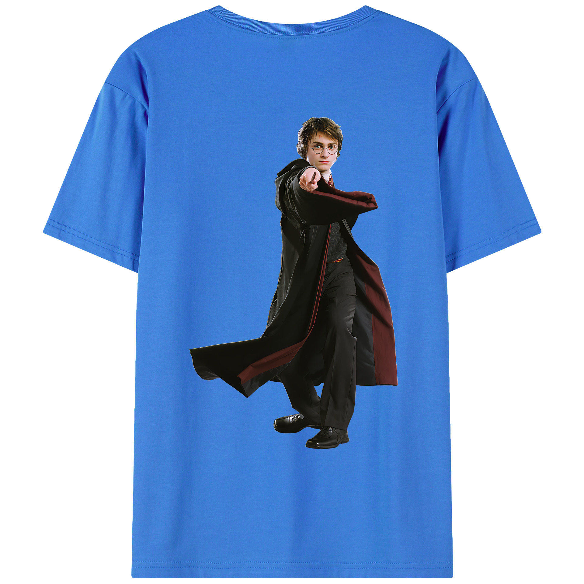 （画像用） Harry Potter ハリー・ポッターシリーズ 綿100％ メンズ半袖Tシャツ（バックプリント） 通気性