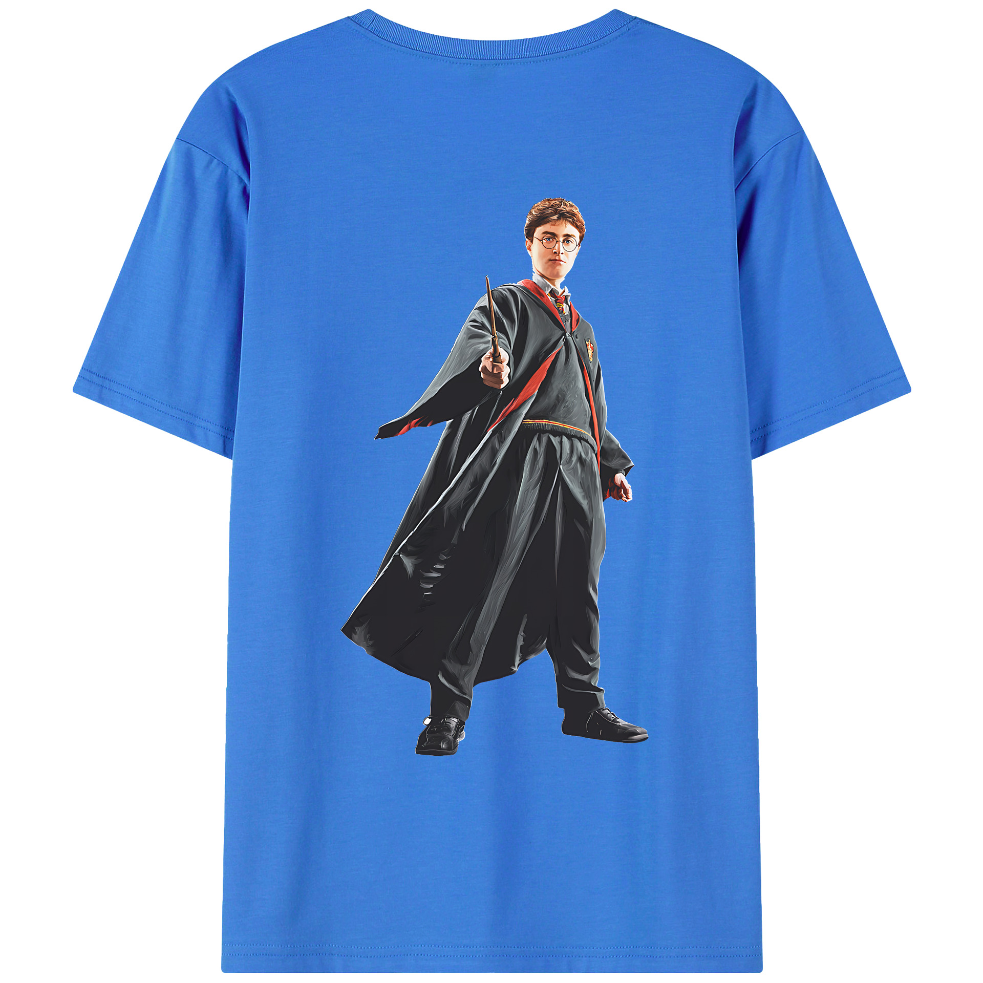 （画像用） Harry Potter ハリー・ポッターシリーズ 綿100％ メンズ半袖Tシャツ（バックプリント） 通気性