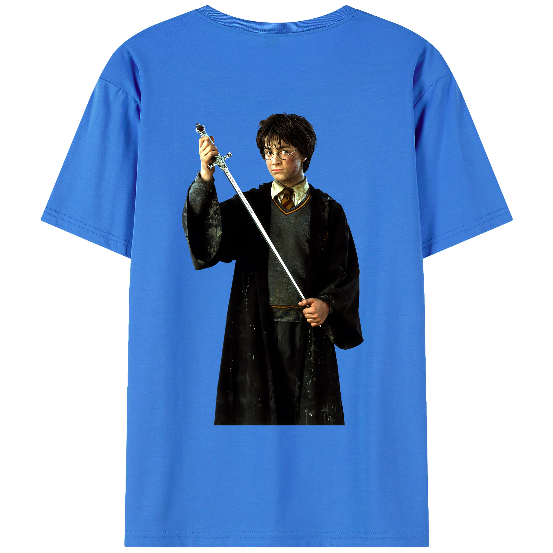 （画像用） Harry Potter ハリー・ポッターシリーズ 綿100％ メンズ半袖Tシャツ（バックプリント） 通気性