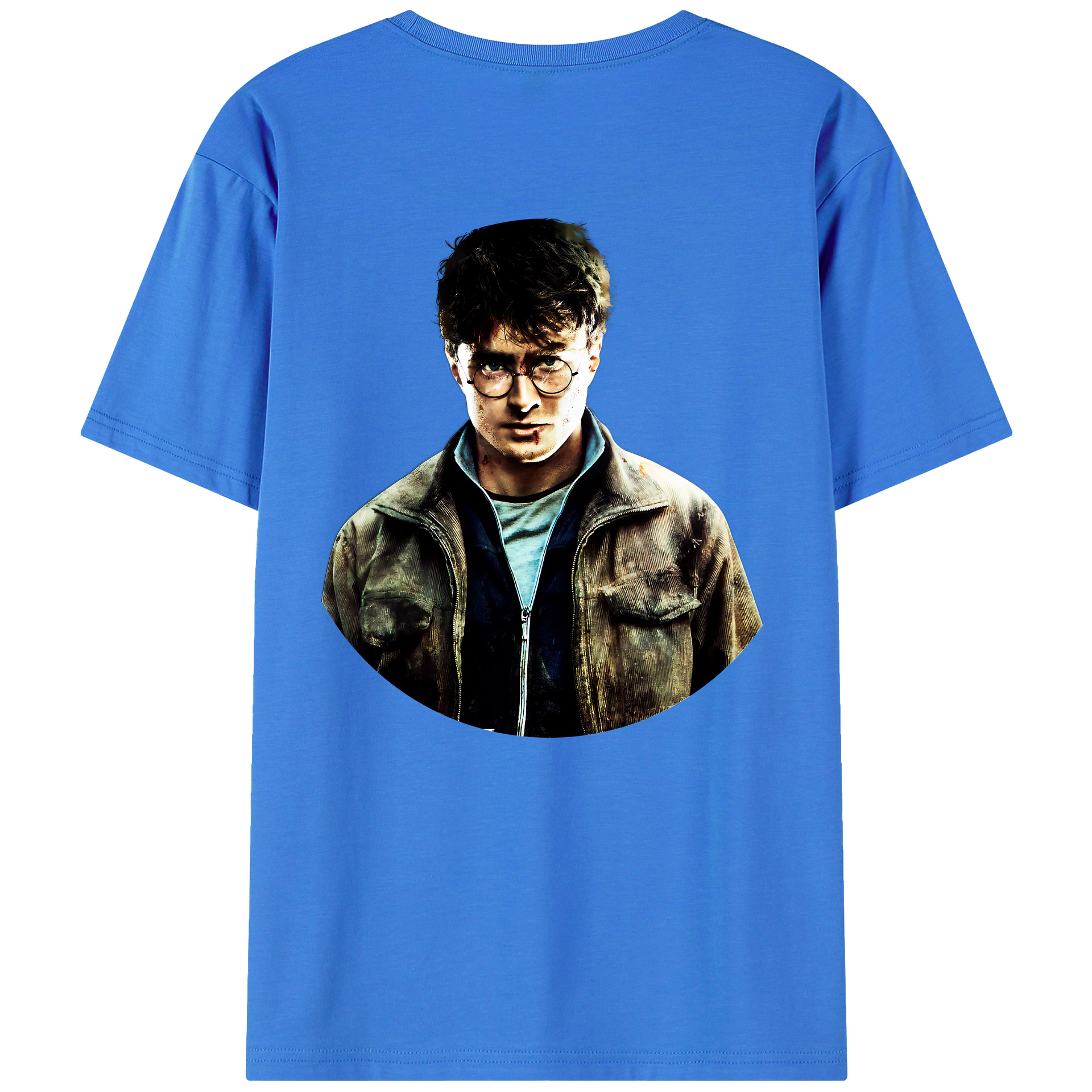 （画像用） Harry Potter ハリー・ポッターシリーズ 綿100％ メンズ半袖Tシャツ（バックプリント） 通気性