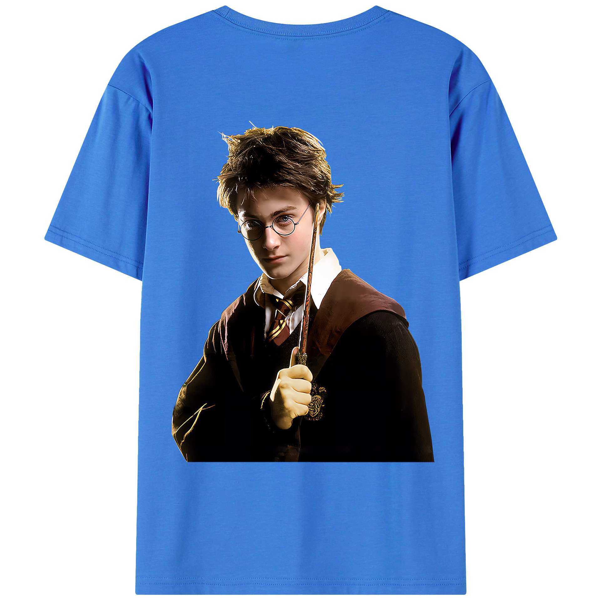 （画像用） Harry Potter ハリー・ポッターシリーズ 綿100％ メンズ半袖Tシャツ（バックプリント） 通気性