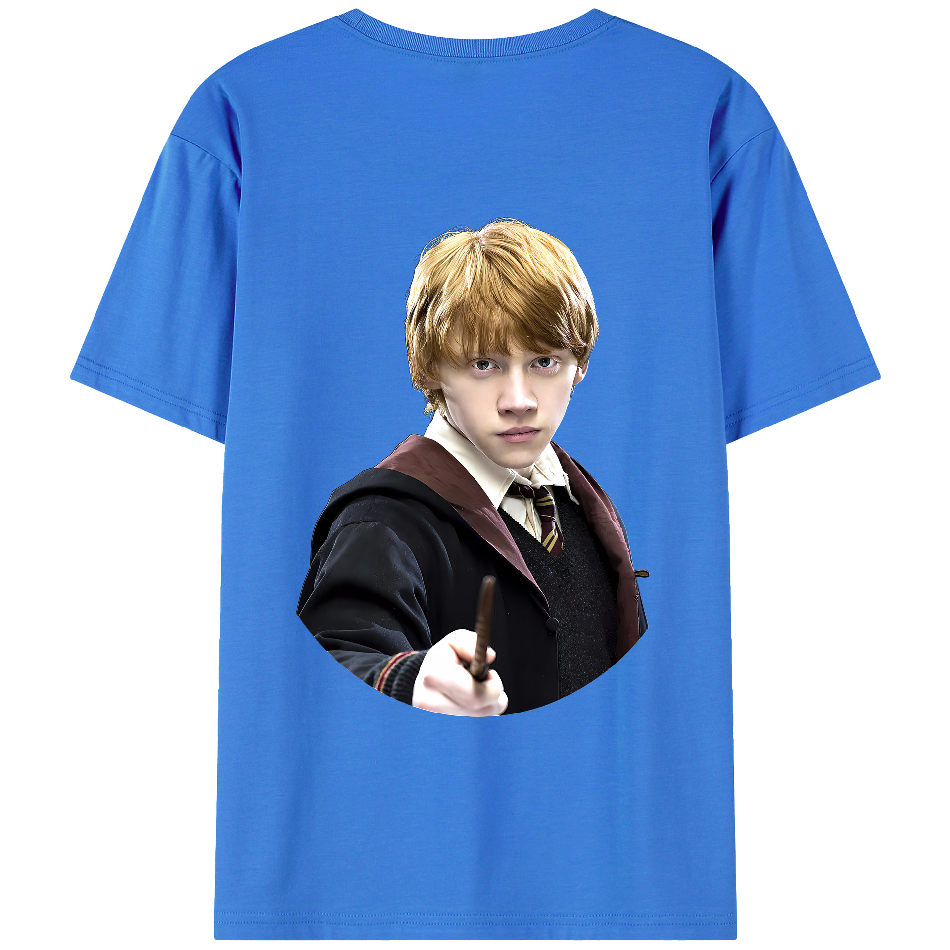 （画像用） Harry Potter ハリー・ポッターシリーズ 綿100％ メンズ半袖Tシャツ（バックプリント） 通気性