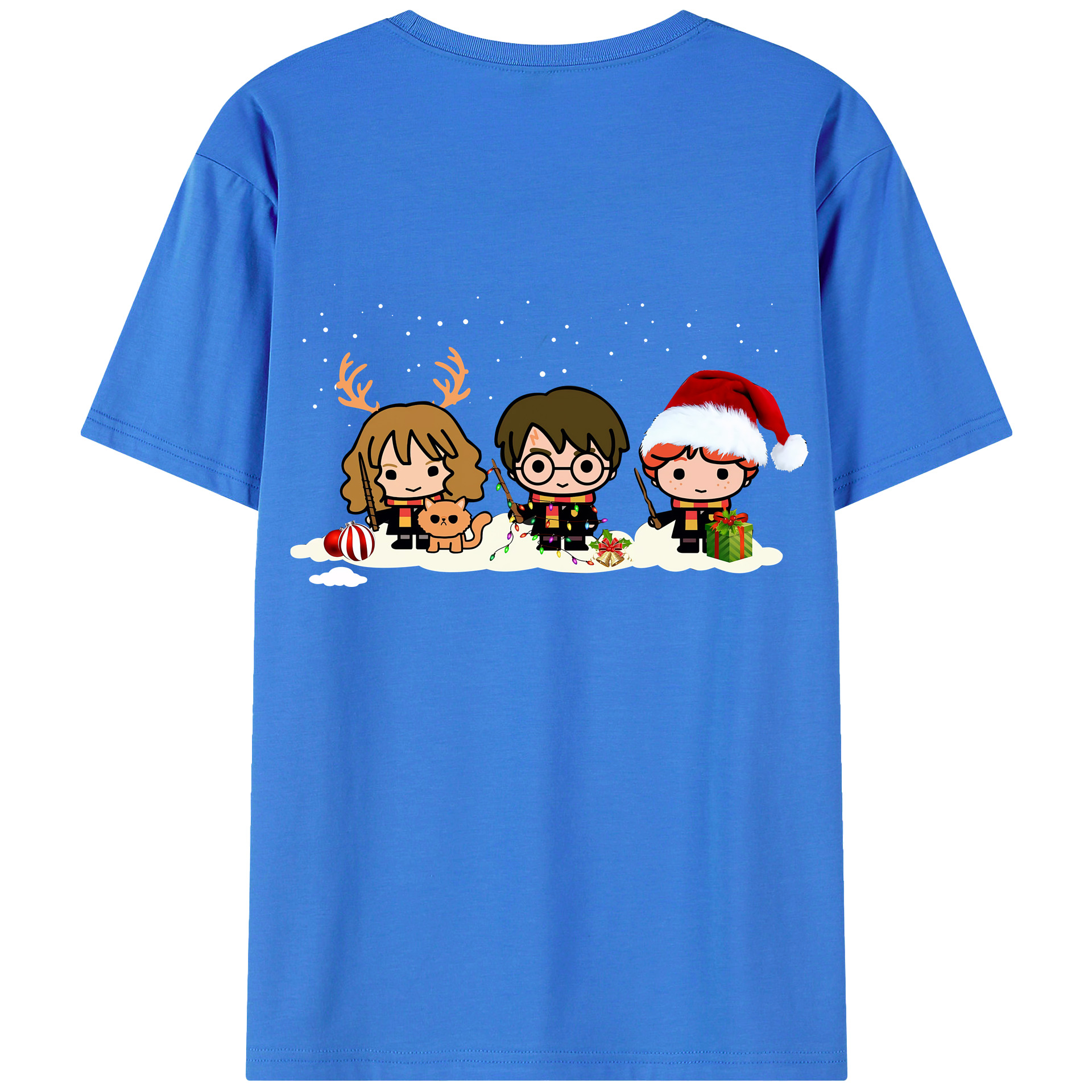 （画像用） Harry Potter ハリー・ポッターシリーズ 綿100％ メンズ半袖Tシャツ（バックプリント） 通気性
