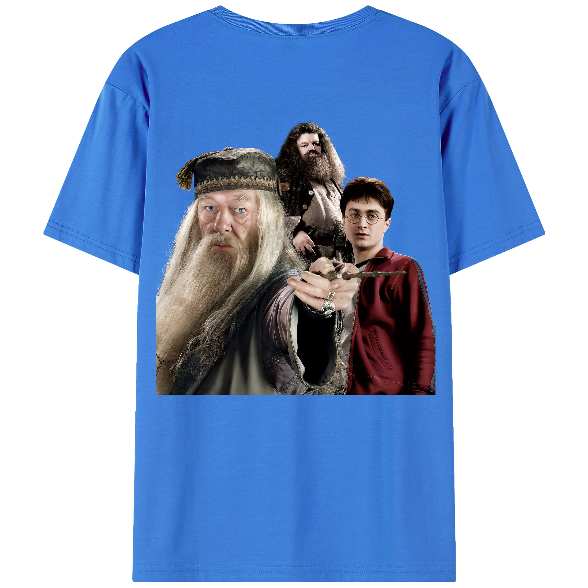 （画像用） Harry Potter ハリー・ポッターシリーズ 綿100％ メンズ半袖Tシャツ（バックプリント） 通気性