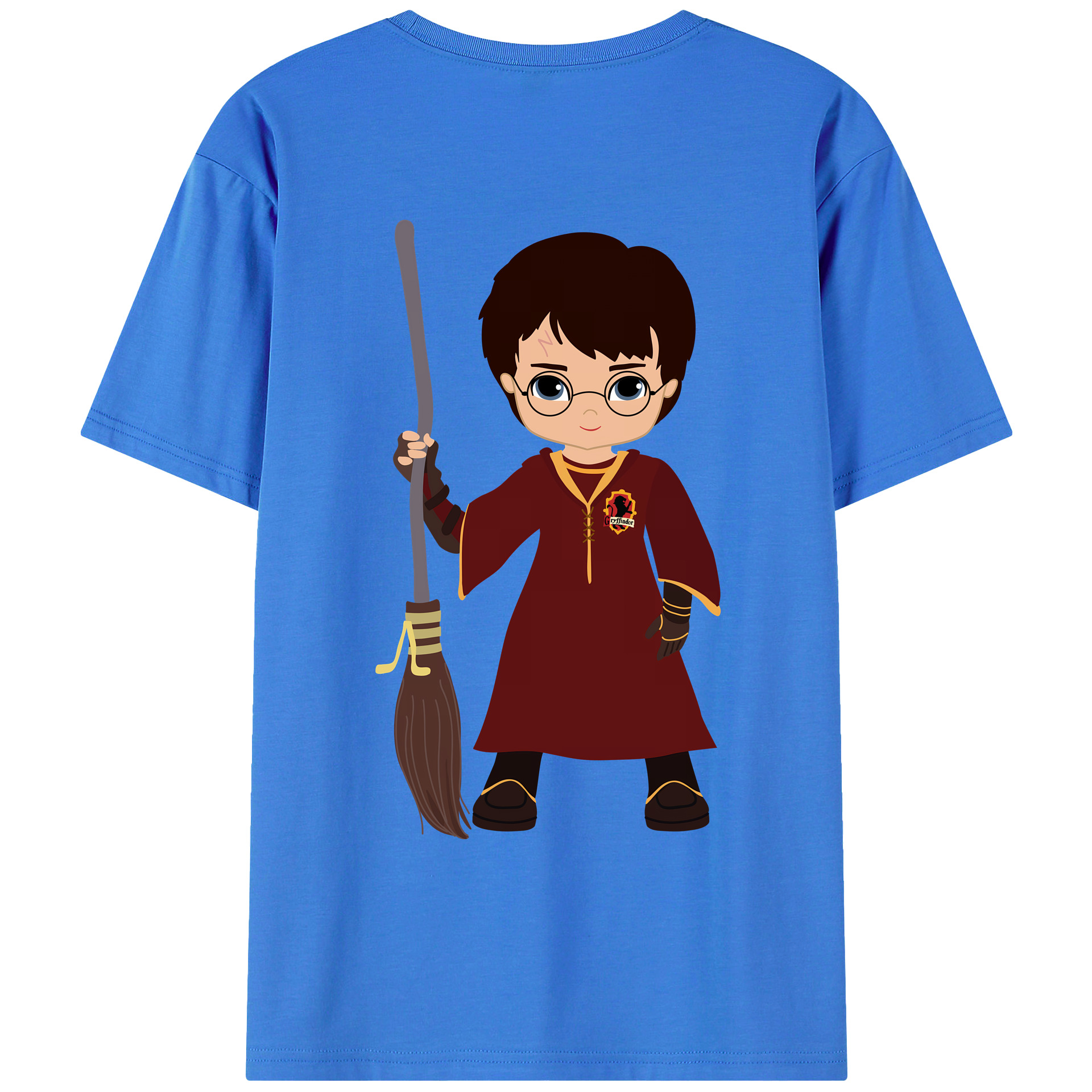 （画像用） Harry Potter ハリー・ポッターシリーズ 綿100％ メンズ半袖Tシャツ（バックプリント） 通気性