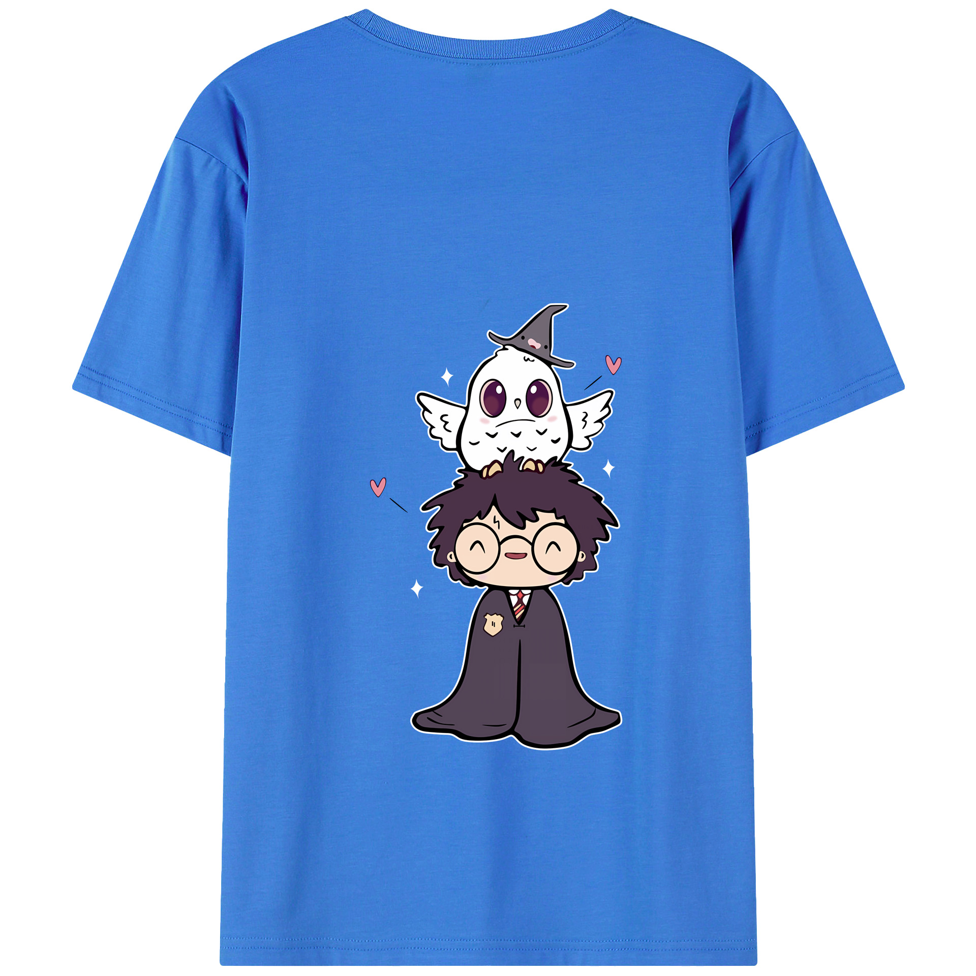 （画像用） Harry Potter ハリー・ポッターシリーズ 綿100％ メンズ半袖Tシャツ（バックプリント） 通気性