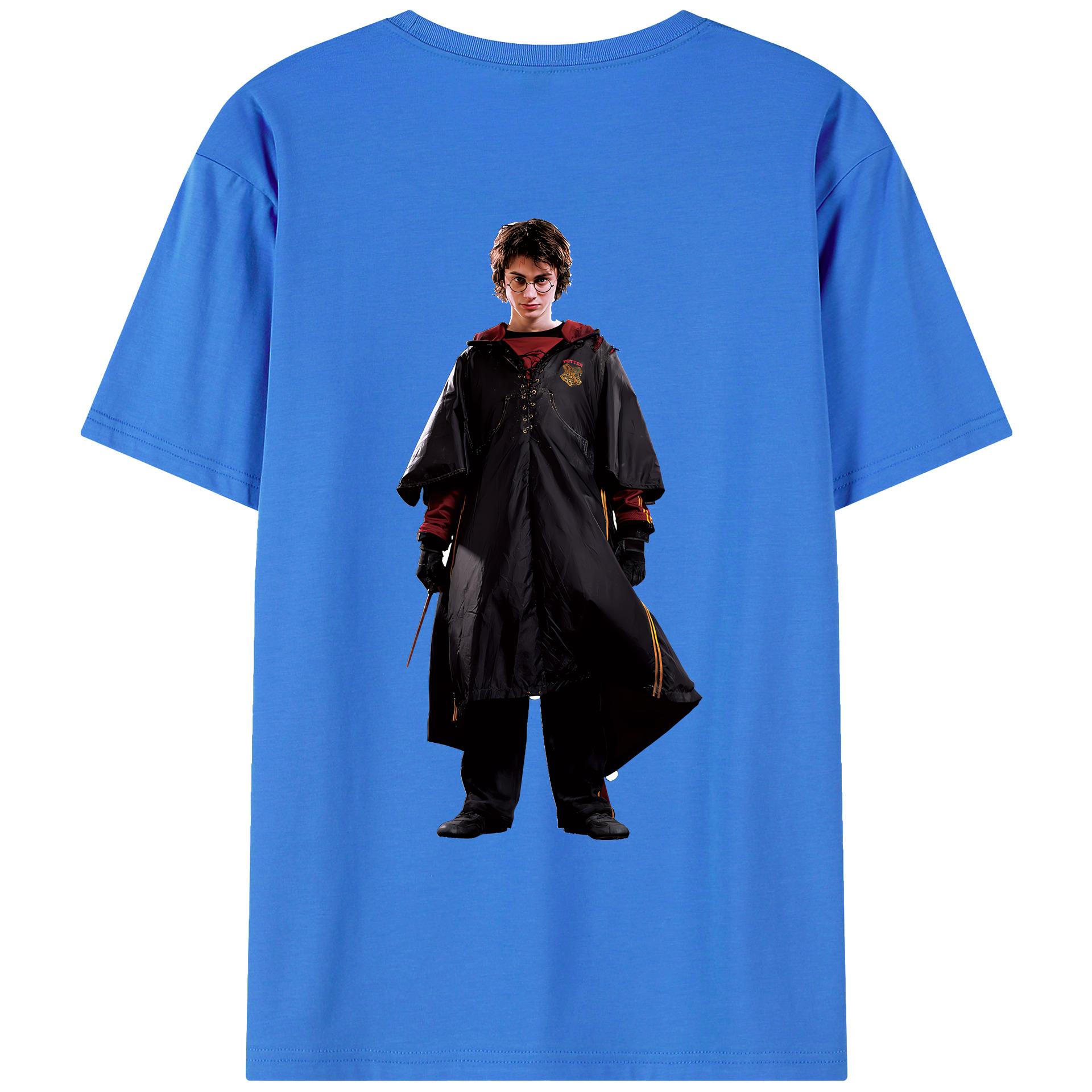 （画像用） Harry Potter ハリー・ポッターシリーズ 綿100％ メンズ半袖Tシャツ（バックプリント） 通気性