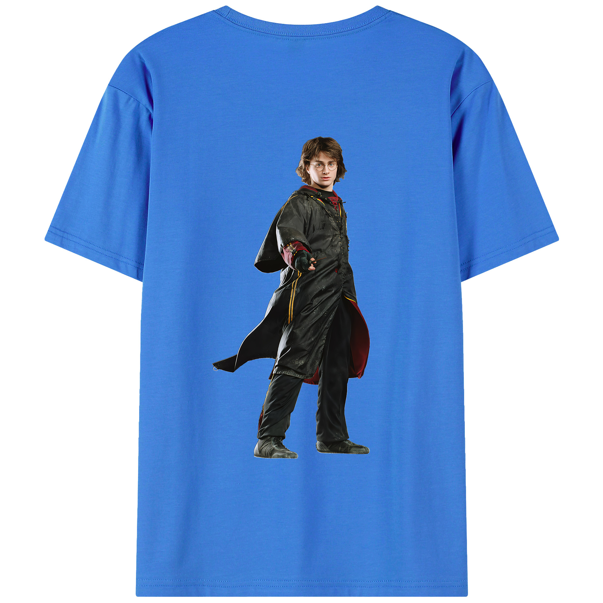 （画像用） Harry Potter ハリー・ポッターシリーズ 綿100％ メンズ半袖Tシャツ（バックプリント） 通気性