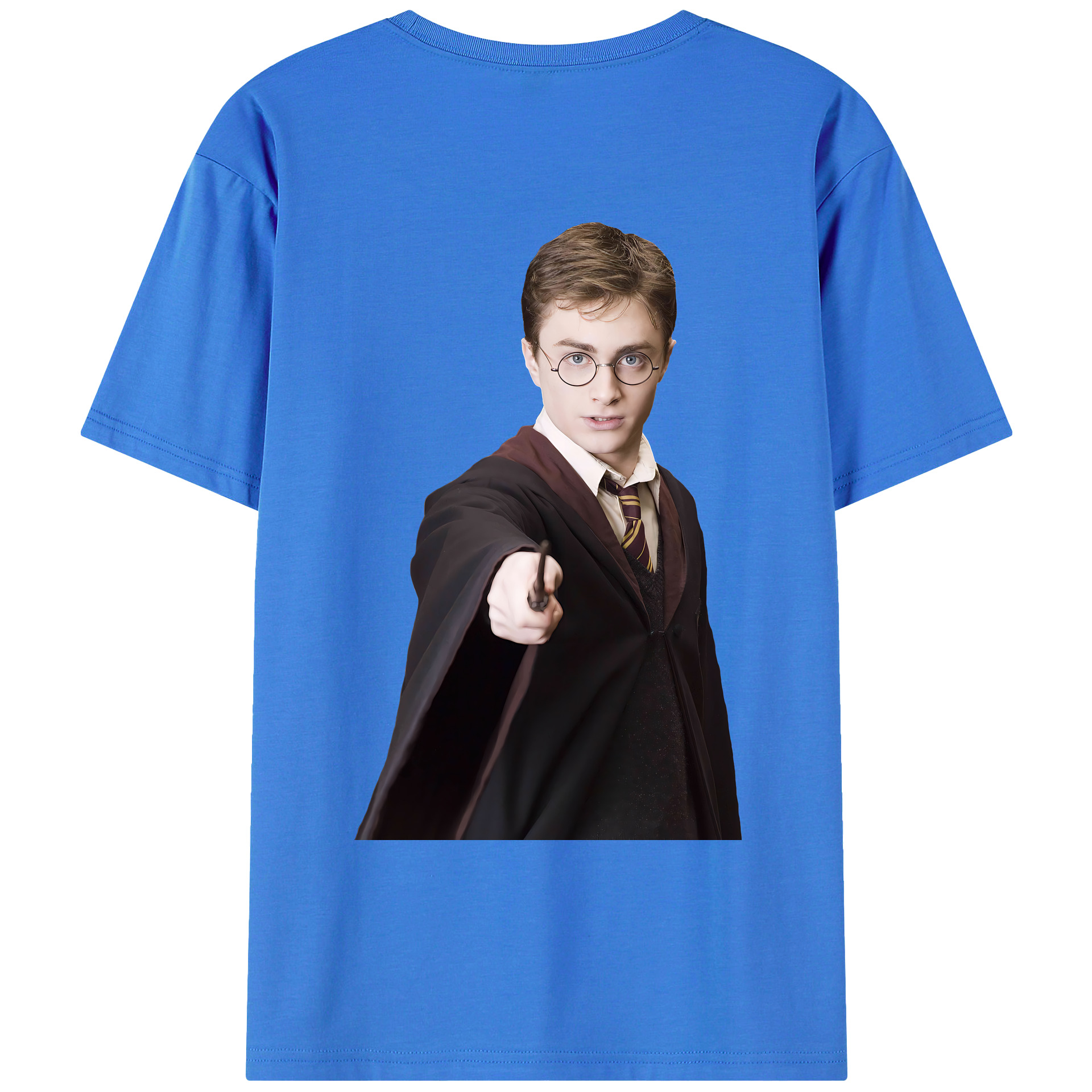 （画像用） Harry Potter ハリー・ポッターシリーズ 綿100％ メンズ半袖Tシャツ（バックプリント） 通気性