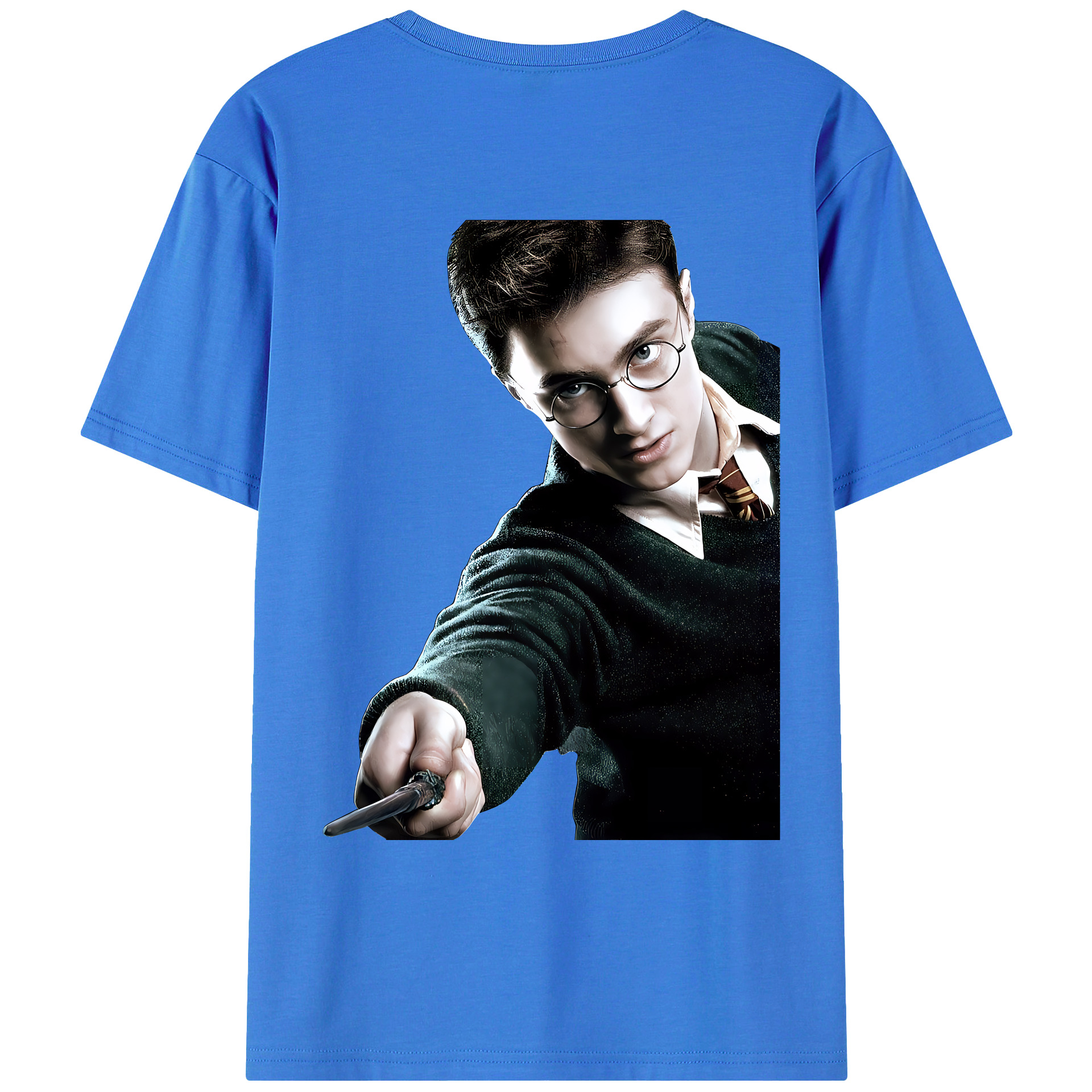 （画像用） Harry Potter ハリー・ポッターシリーズ 綿100％ メンズ半袖Tシャツ（バックプリント） 通気性